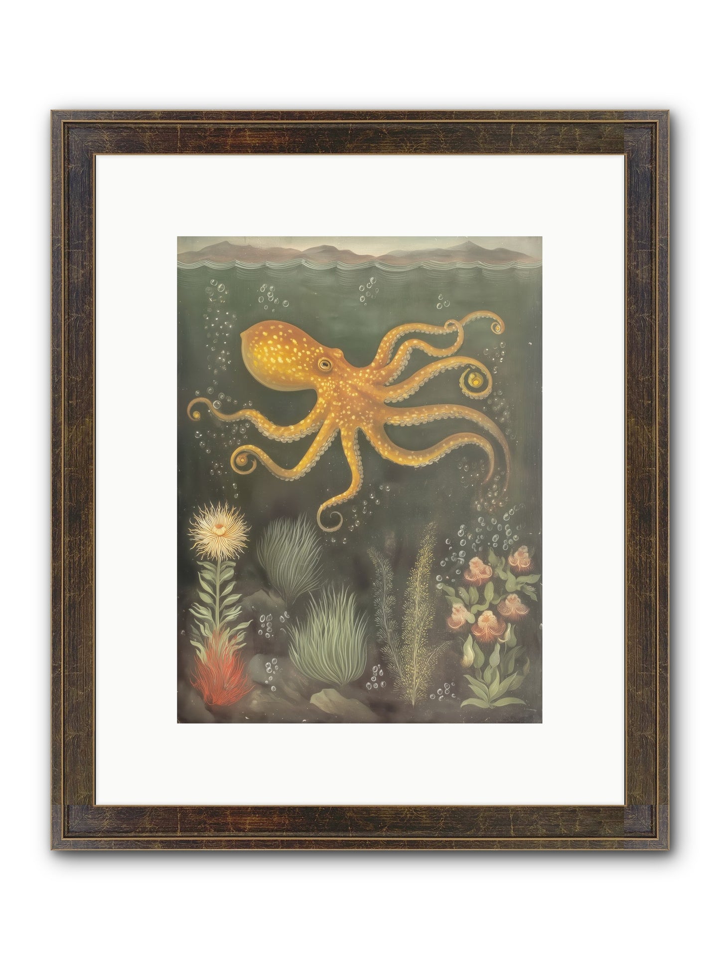 Midnight Dancer Framed Print - Slimwoods Black/Gold 9x12