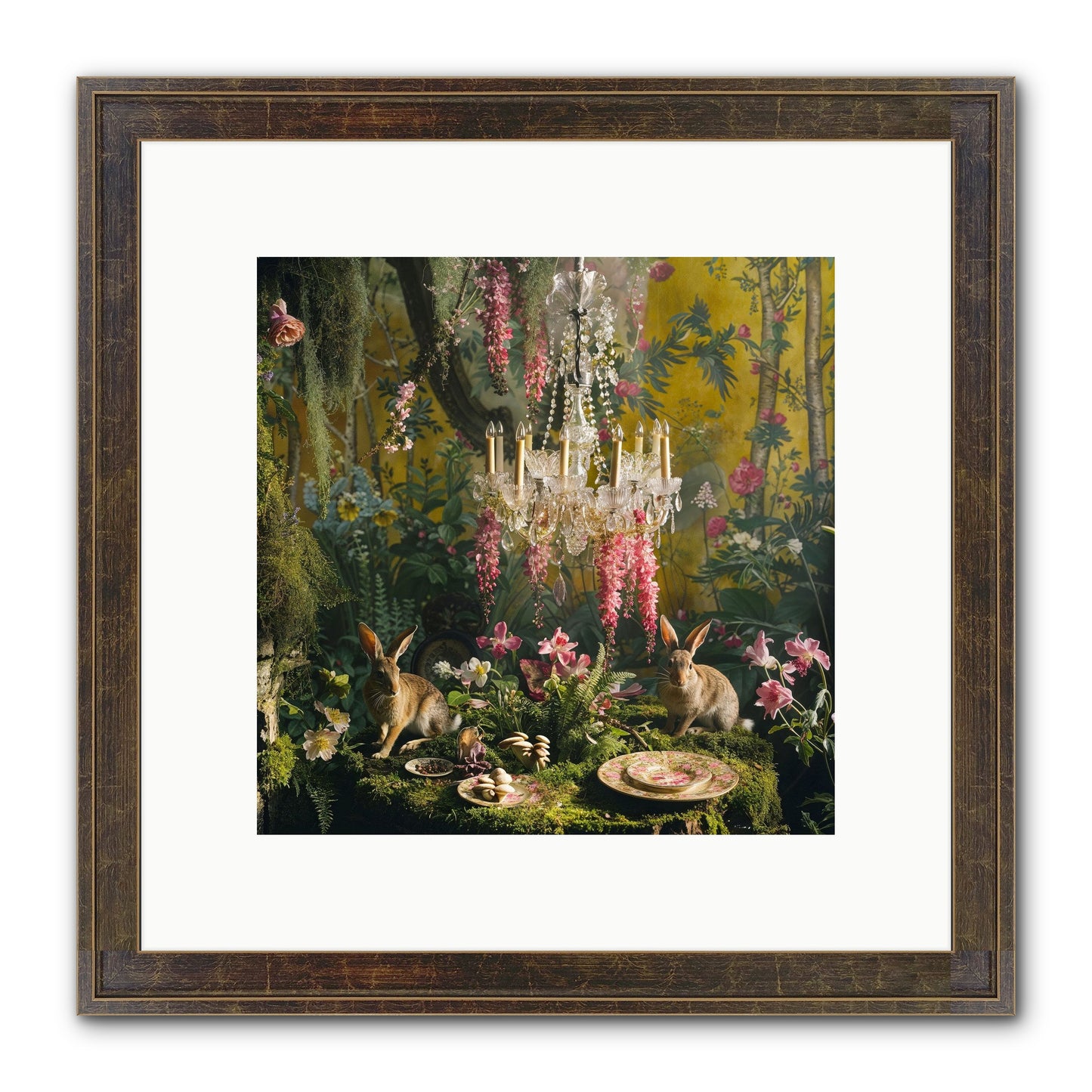 Midnight In Paris Framed Print - Slimwoods Black/Gold 10x10