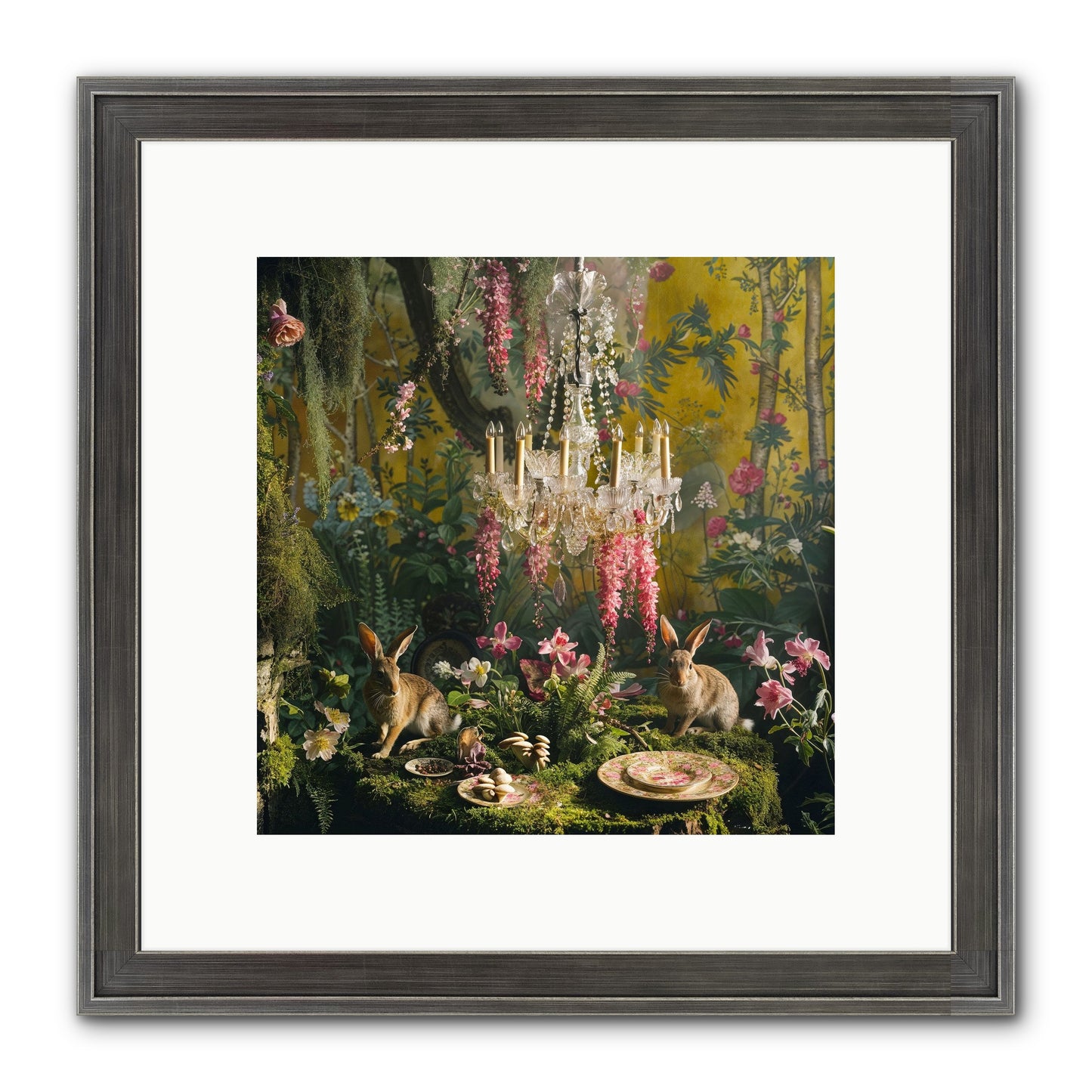 Midnight In Paris Framed Print - Slimwoods Black/Silver 10x10