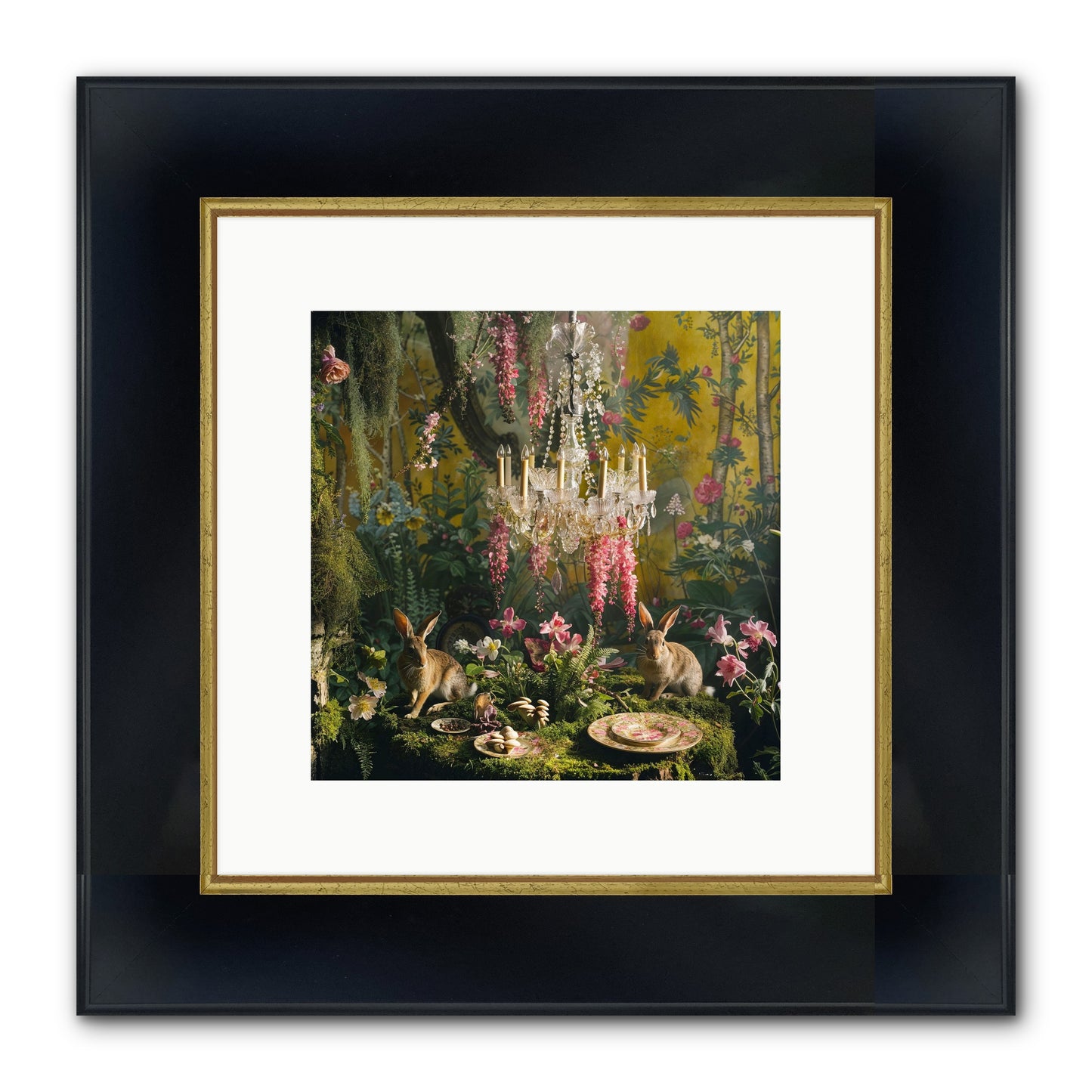 Midnight In Paris Framed Print - Wide Black w/Gold 10x10