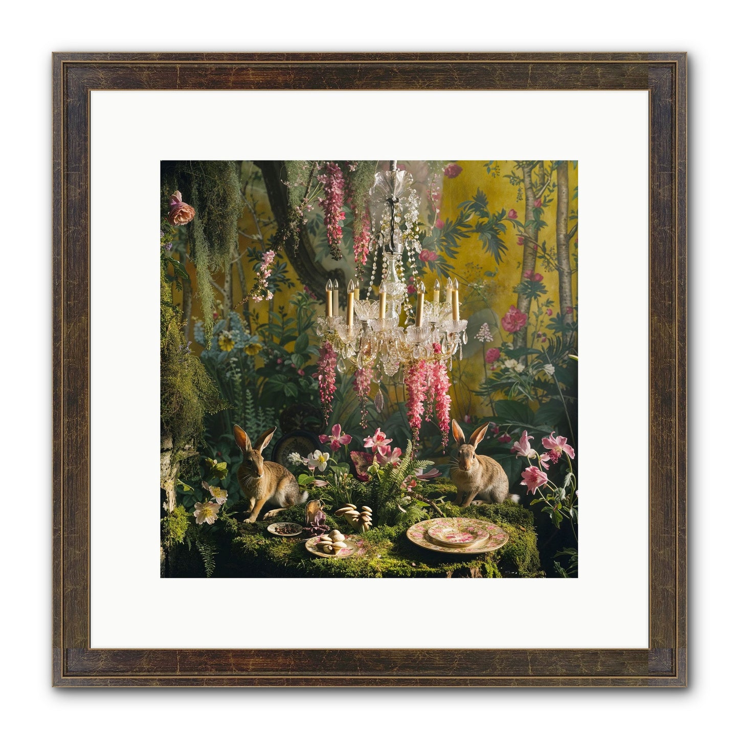 Midnight In Paris Framed Print - Slimwoods Black/Gold 12x12