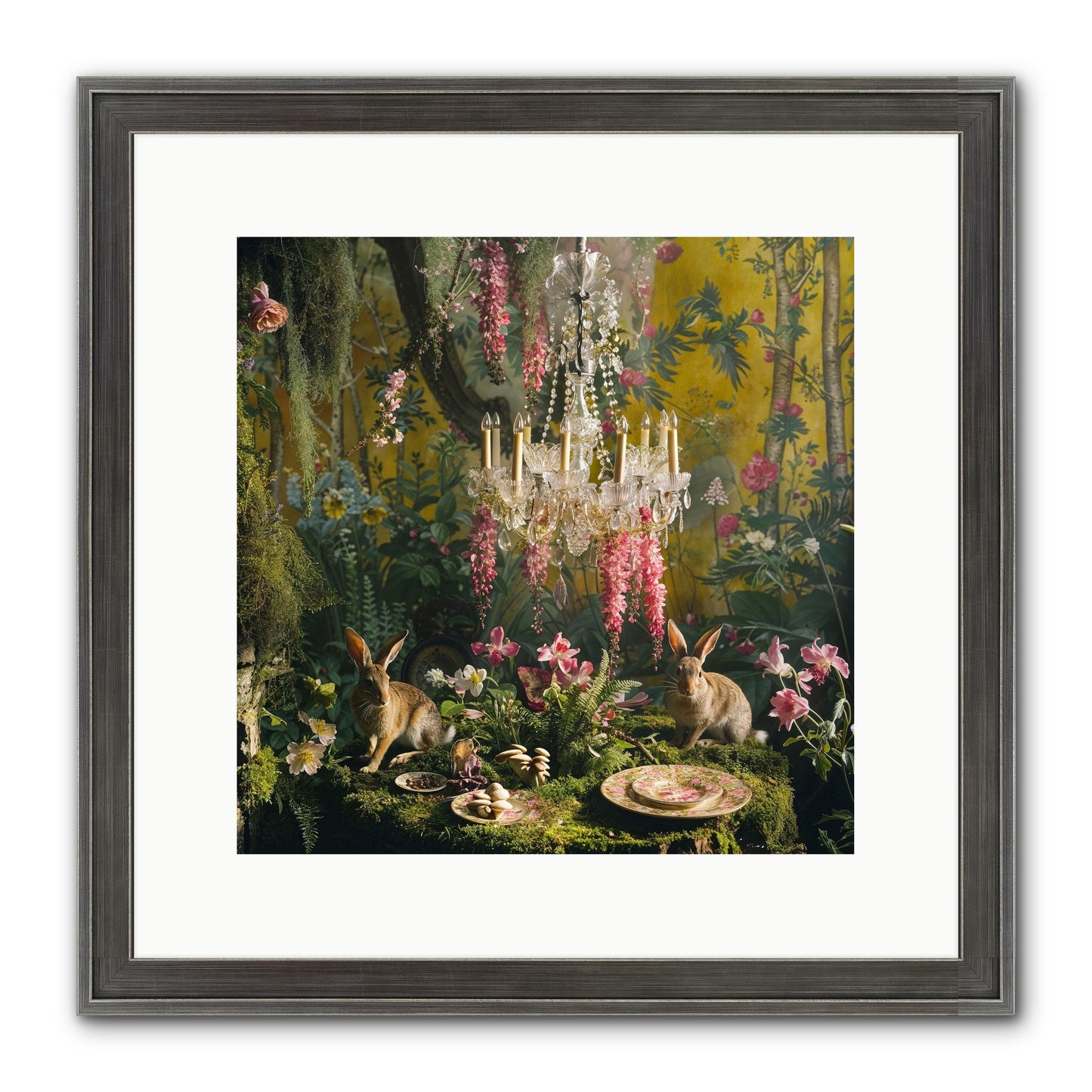 Midnight In Paris Framed Print - Slimwoods Black/Silver 12x12