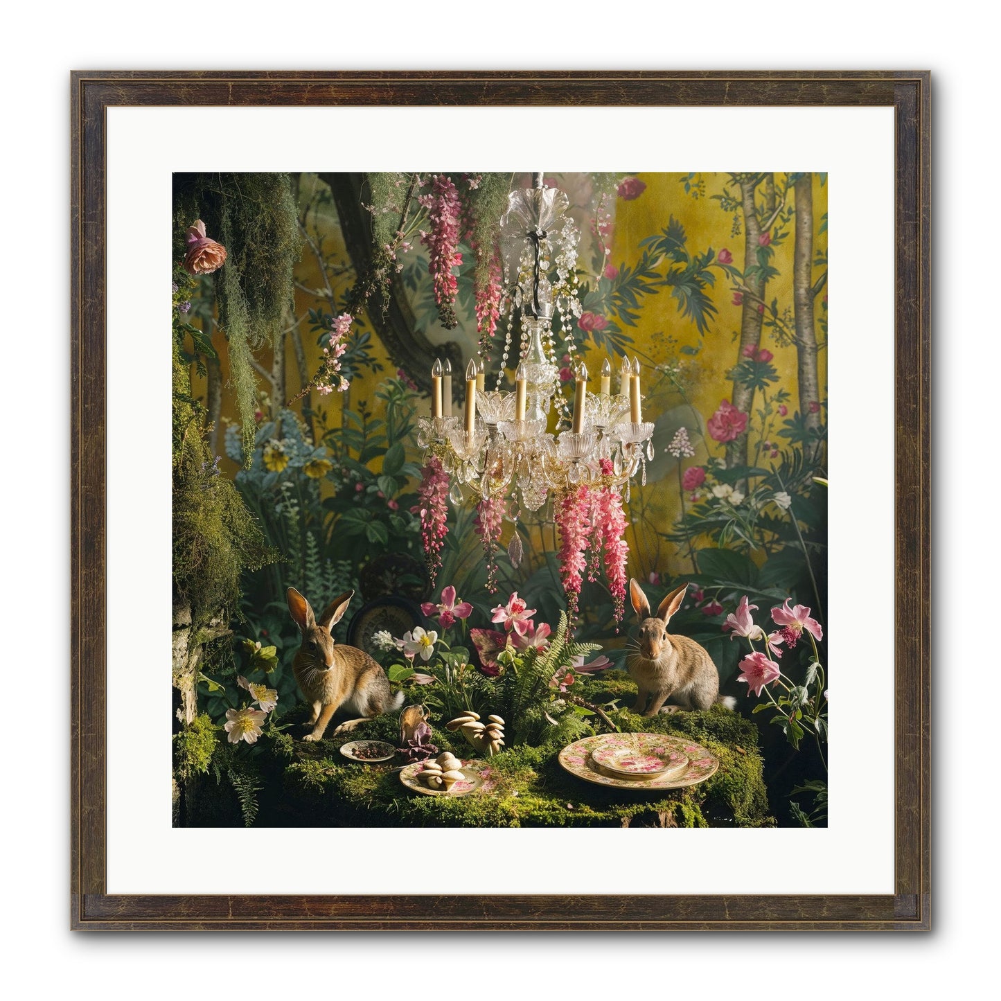 Midnight In Paris Framed Print - Slimwoods Black/Gold 20x20