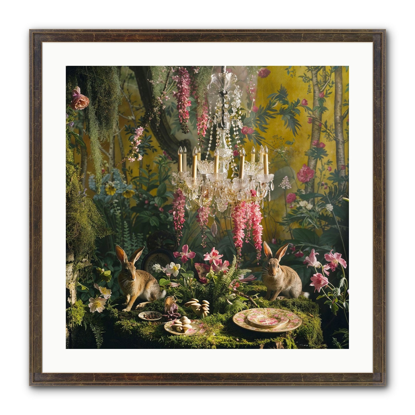 Midnight In Paris Framed Print - Slimwoods Black/Gold 24x24