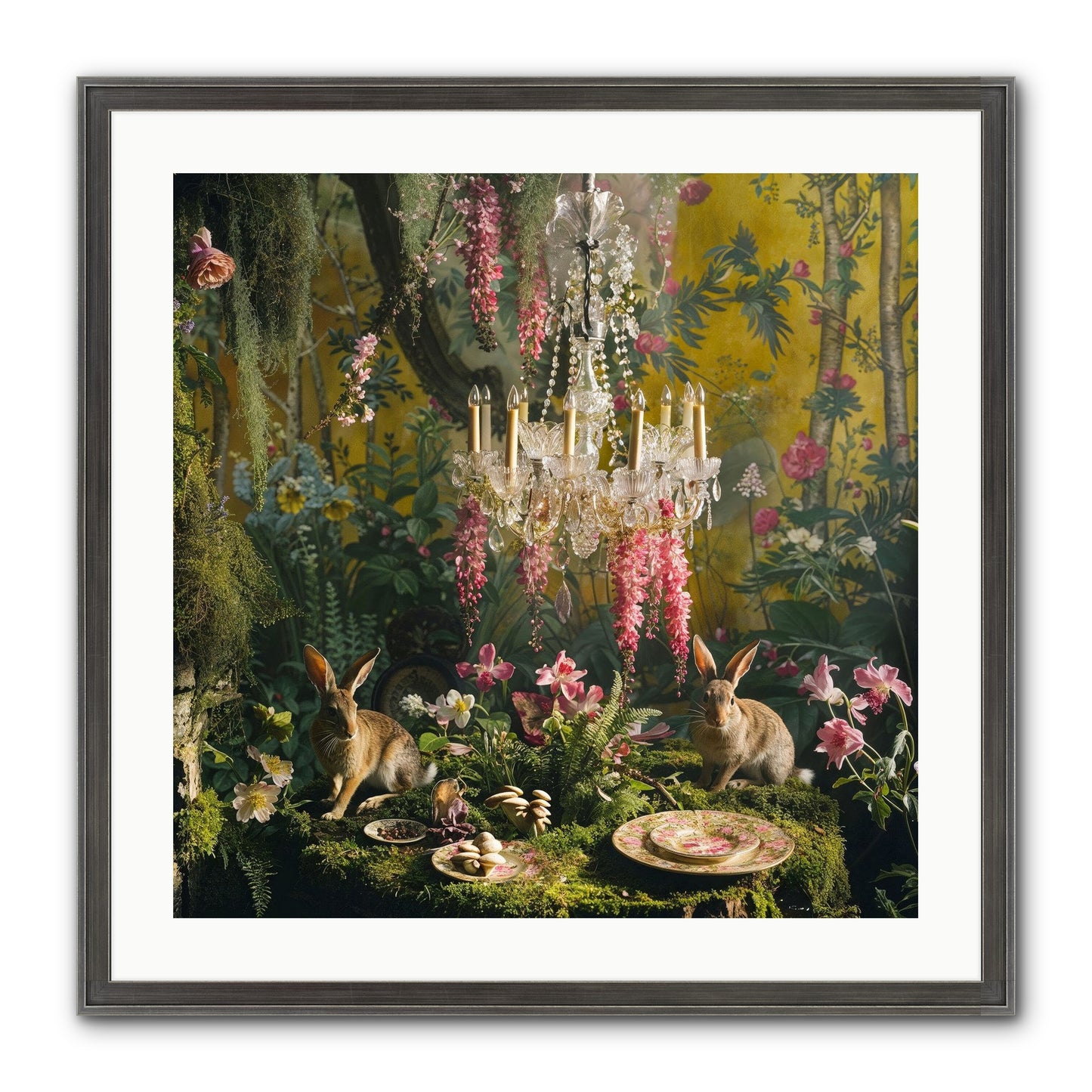 Midnight In Paris Framed Print - Slimwoods Black/Silver 24x24