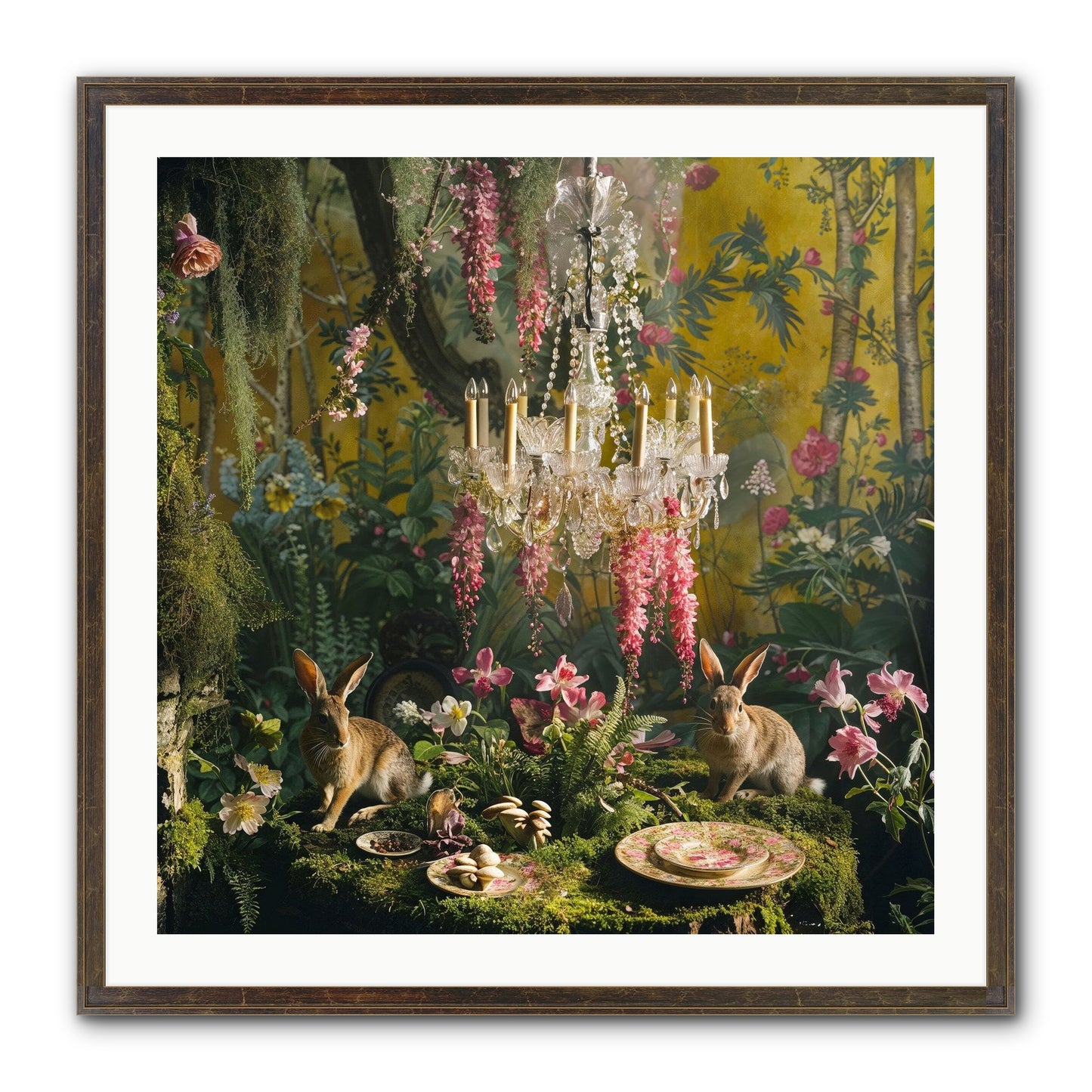 Midnight In Paris Framed Print - Slimwoods Black/Gold 30x30