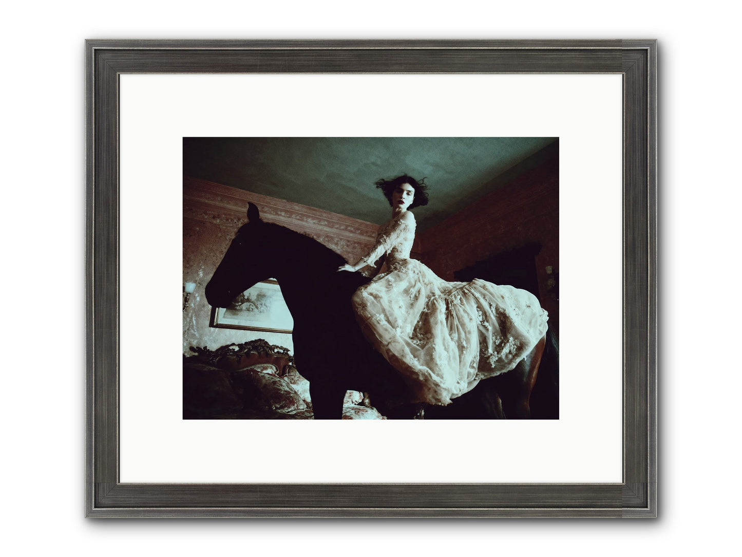 Midnight Inherited Framed Print - Slimwoods Black/Silver 12x9