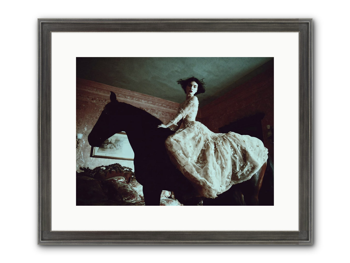 Midnight Inherited Framed Print - Slimwoods Black/Silver 16x12