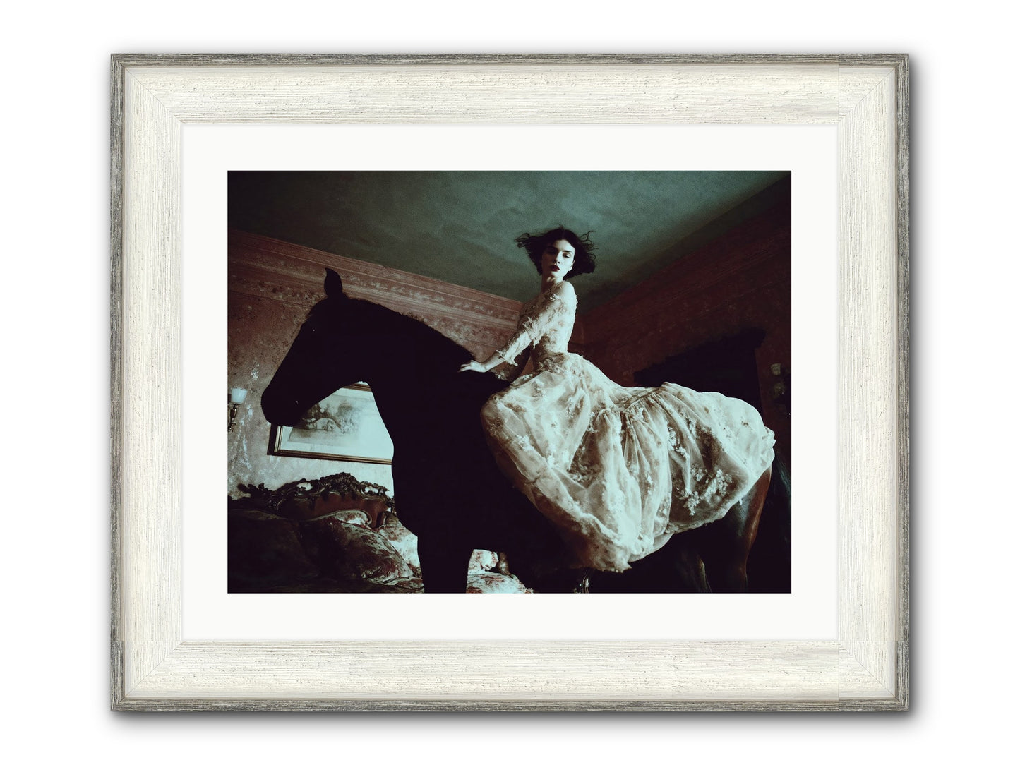 Midnight Inherited Framed Print - Driftwood White 24x18
