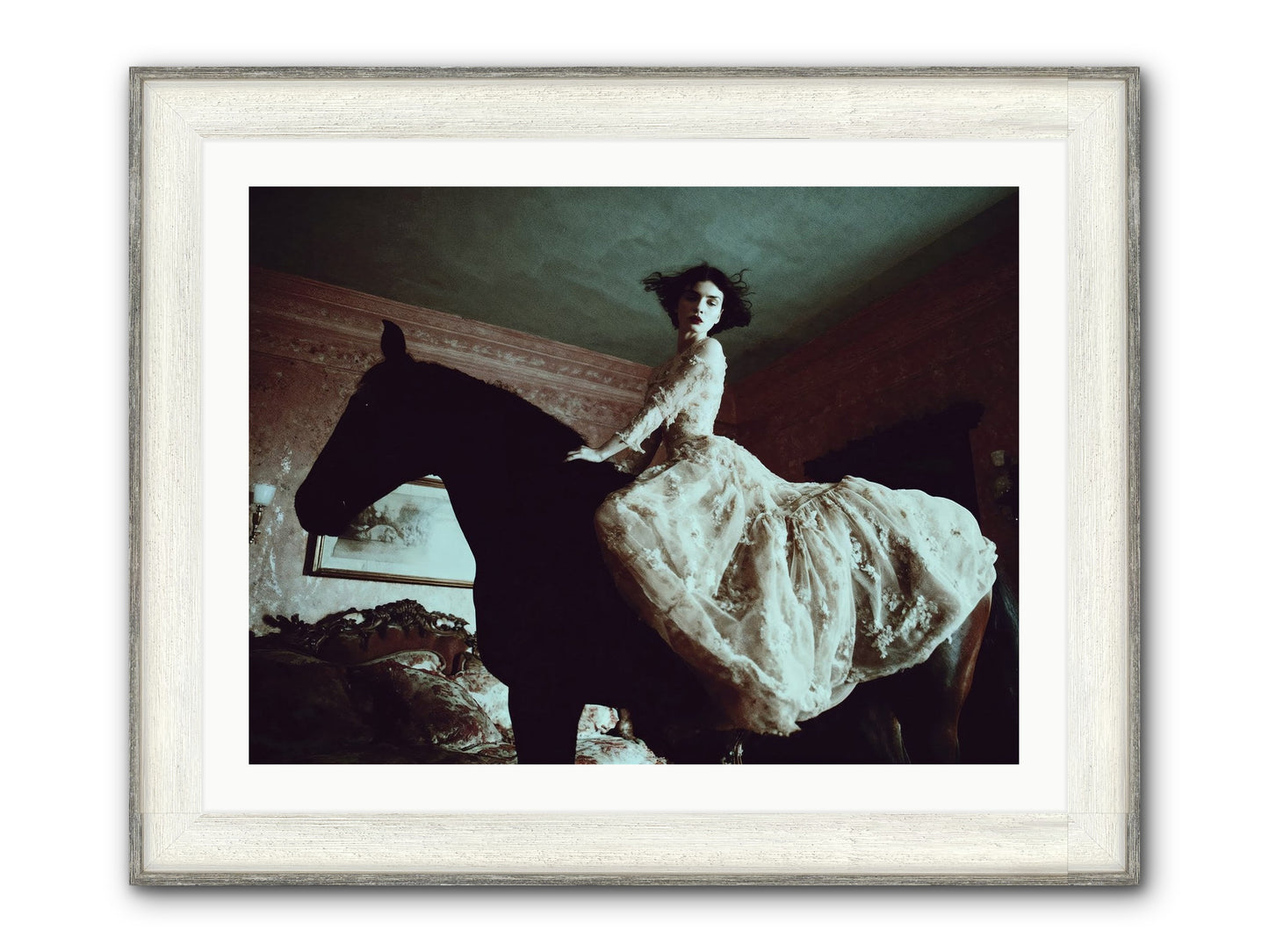Midnight Inherited Framed Print - Driftwood White 32x24