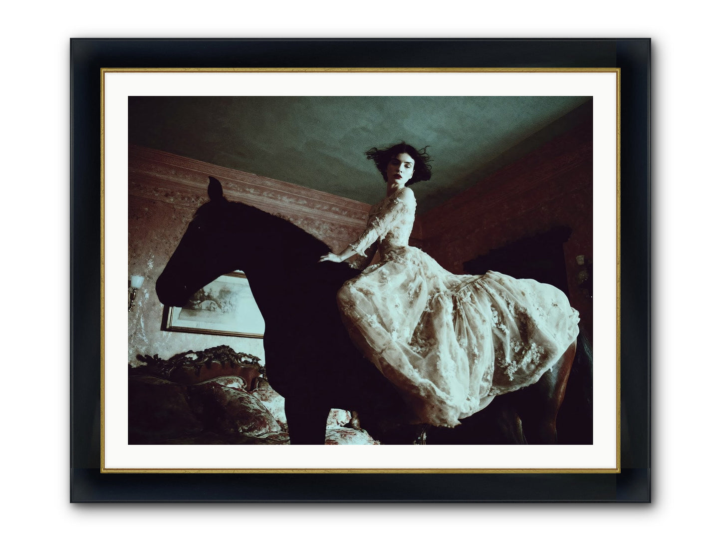 Midnight Inherited Framed Print - Wide Black w/Gold 40x30
