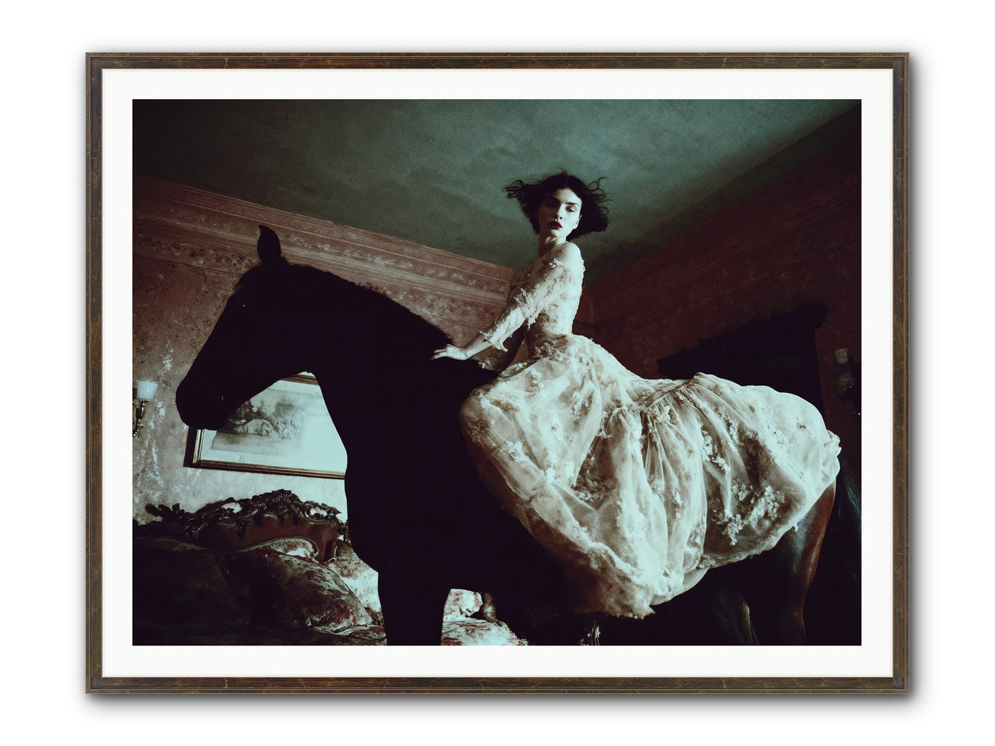 Midnight Inherited Framed Print - Slimwoods Black/Gold 48x36