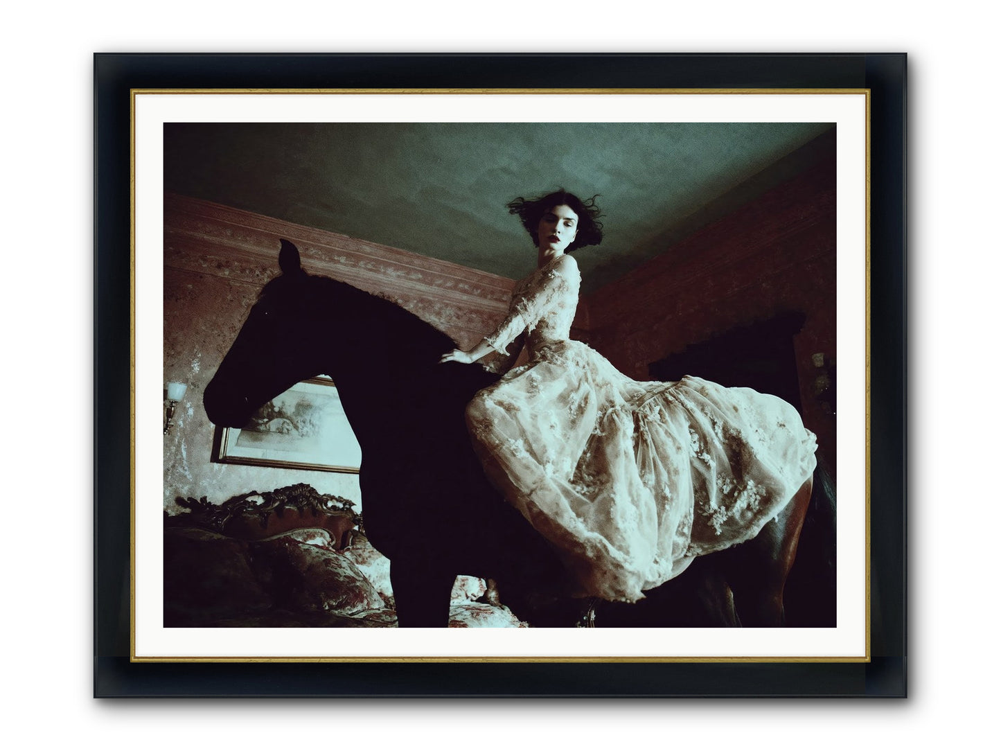 Midnight Inherited Framed Print - Wide Black w/Gold 48x36
