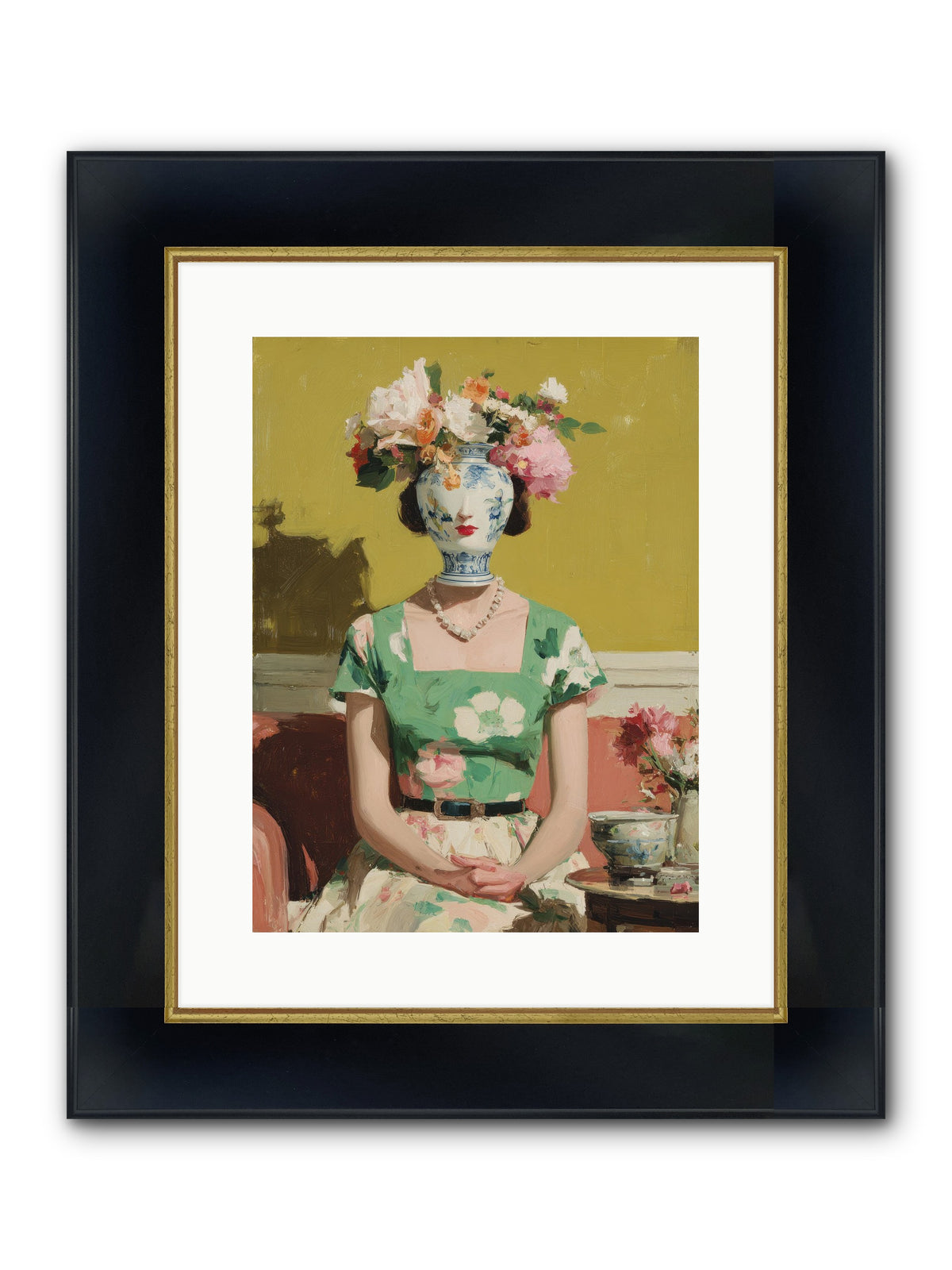 Midnight Picnic At Belgrave Framed Print - Wide Black w/Gold 12x16