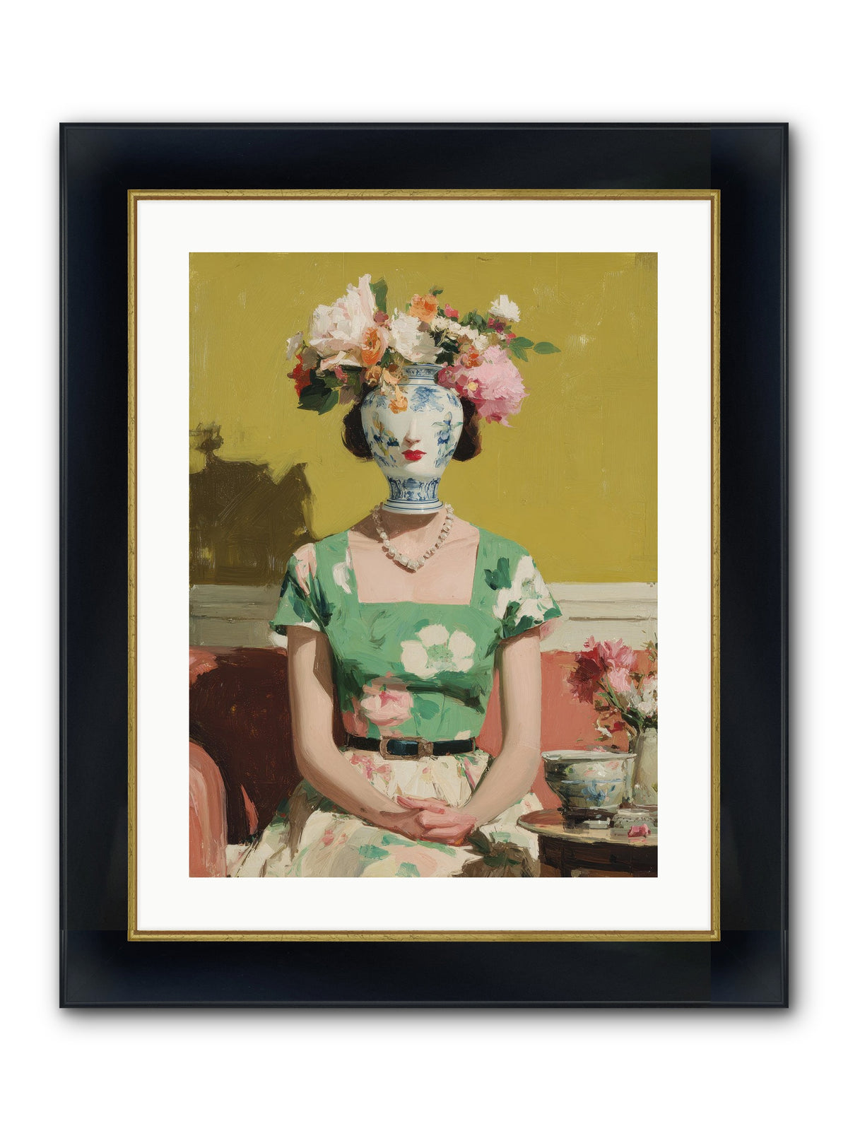 Midnight Picnic At Belgrave Framed Print - Wide Black w/Gold 18x24