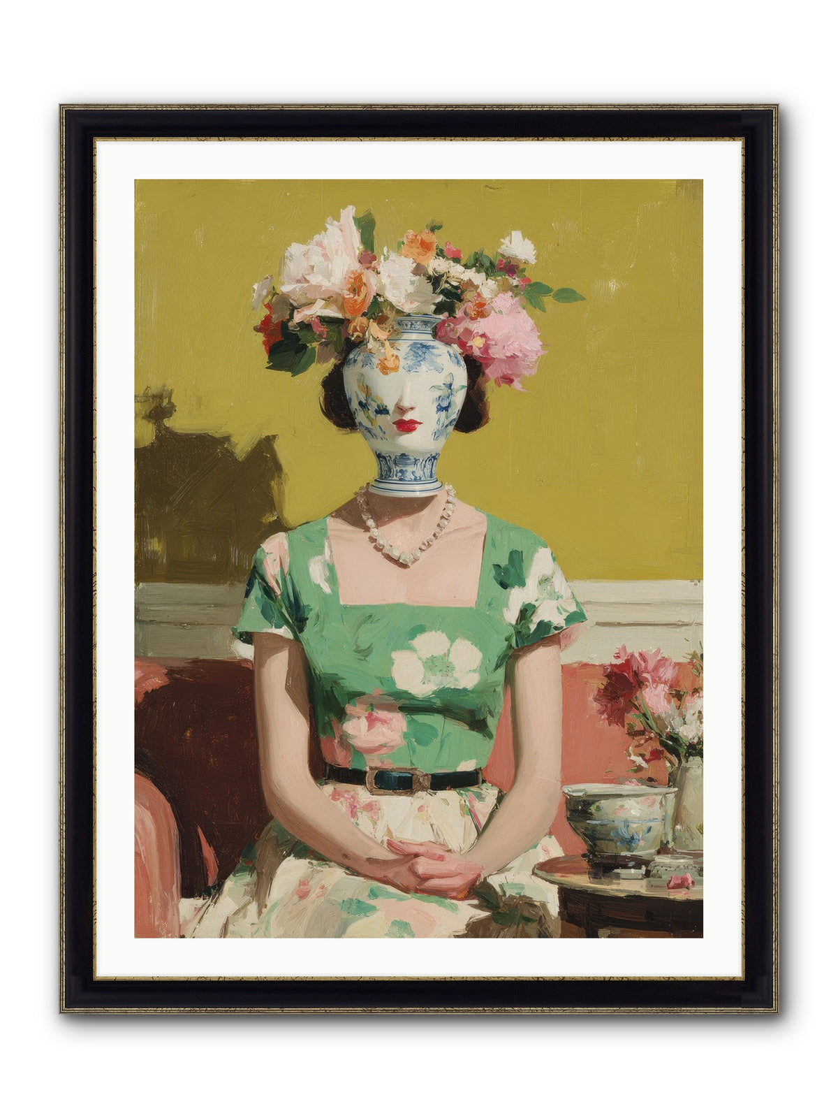 Midnight Picnic At Belgrave Framed Print - Black & Gold 30x40