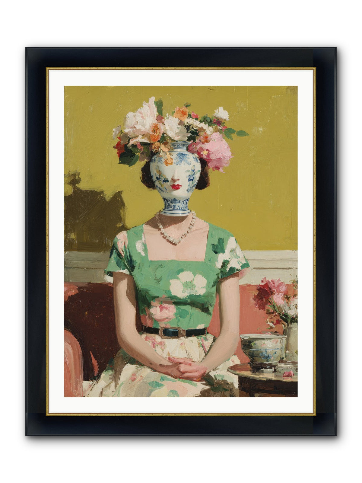 Midnight Picnic At Belgrave Framed Print - Wide Black w/Gold 30x40