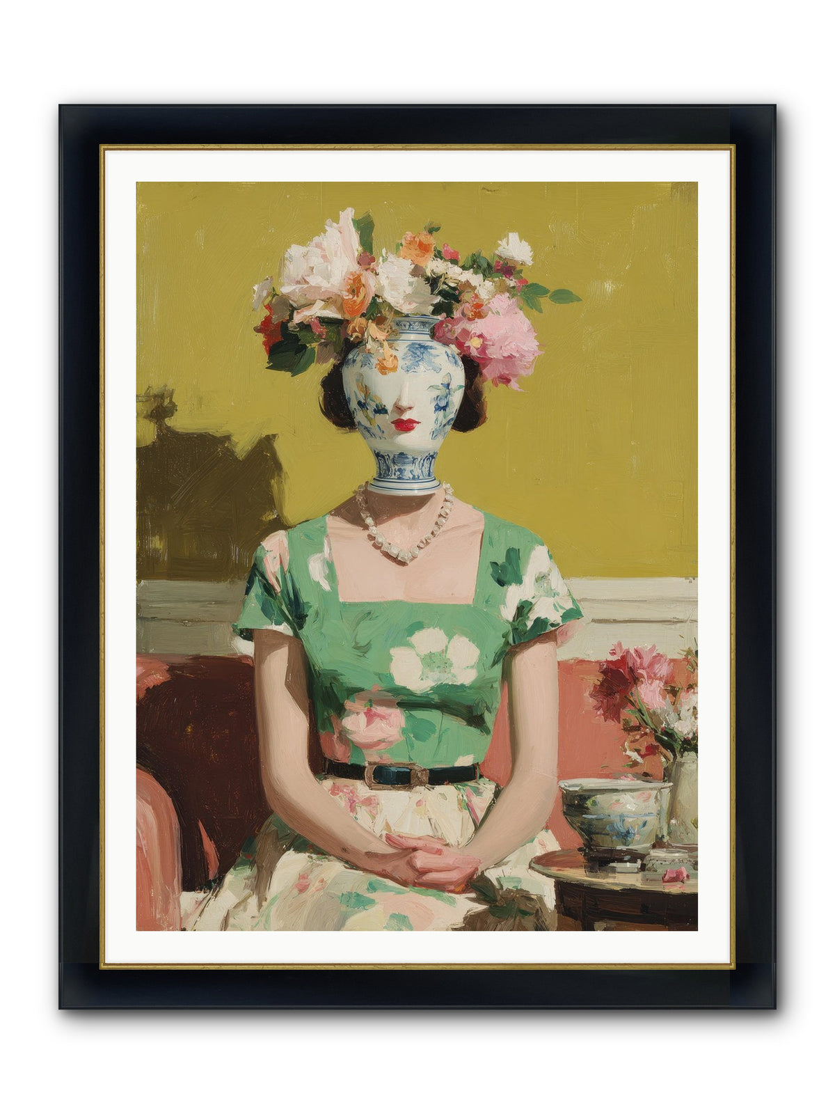 Midnight Picnic At Belgrave Framed Print - Wide Black w/Gold 36x48