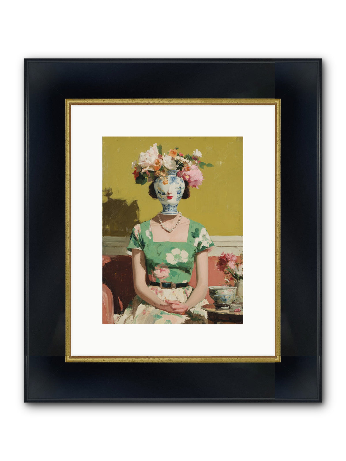 Midnight Picnic At Belgrave Framed Print - Wide Black w/Gold 9x12
