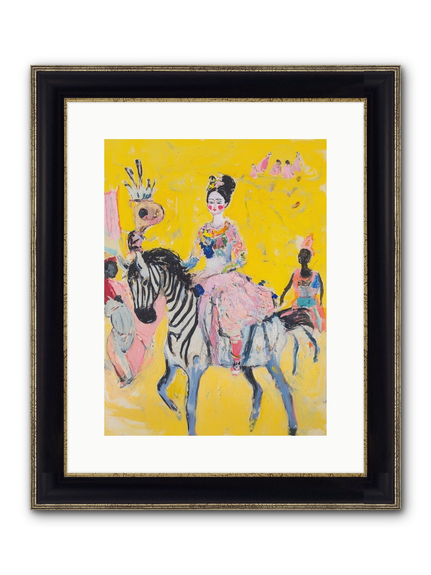 Midnight Queen Framed Print - Black & Gold 12x16