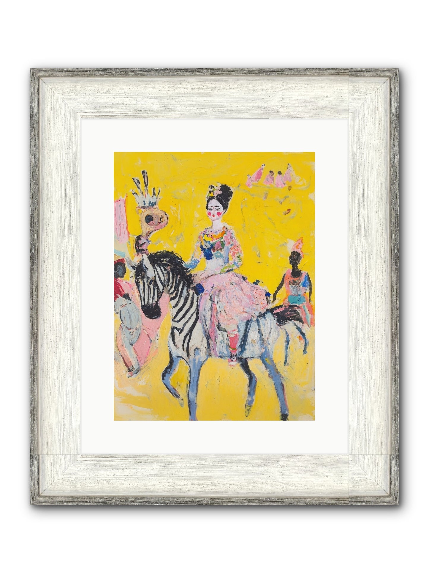 Midnight Queen Framed Print - Driftwood White 12x16