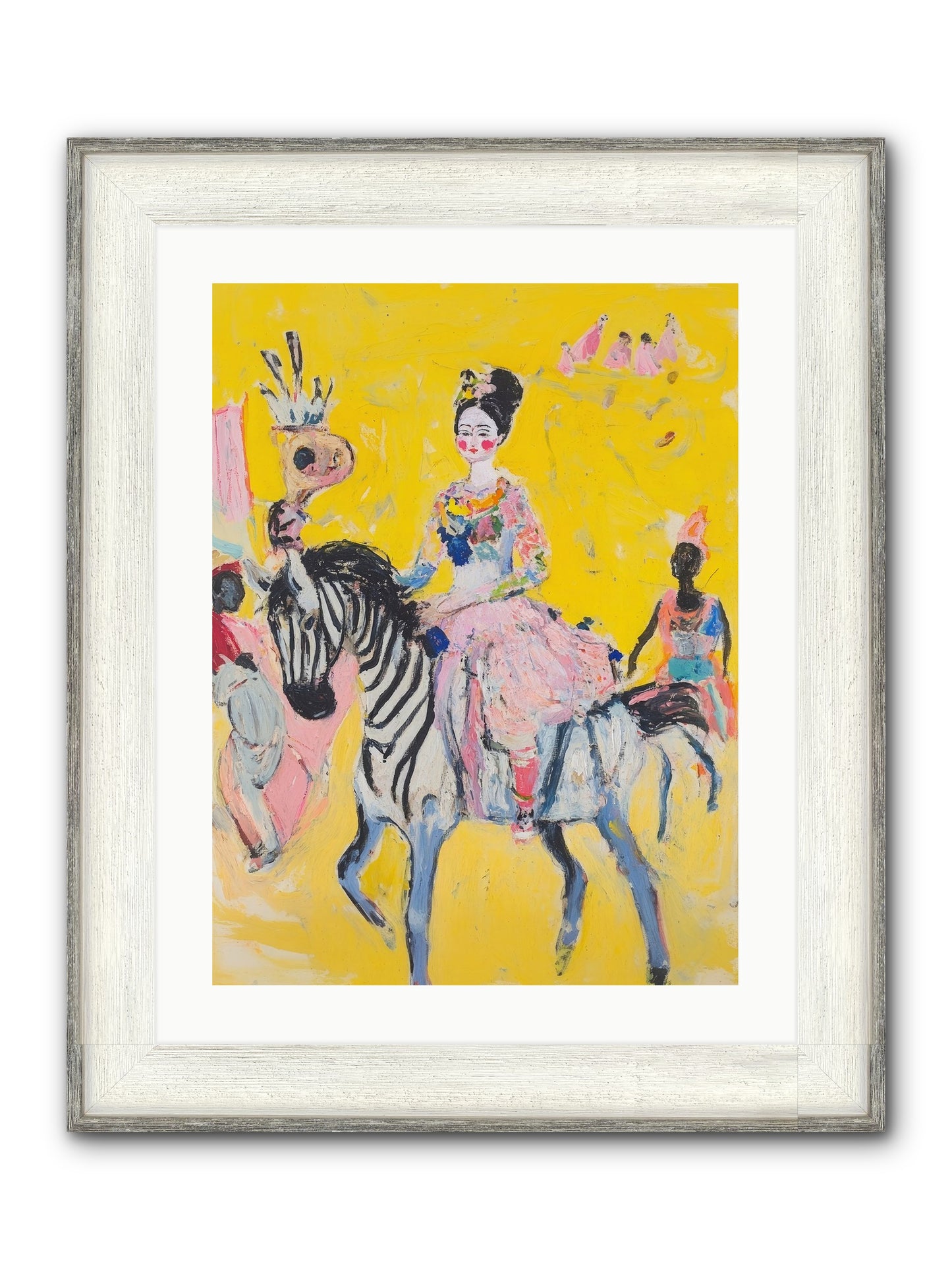 Midnight Queen Framed Print - Driftwood White 18x24