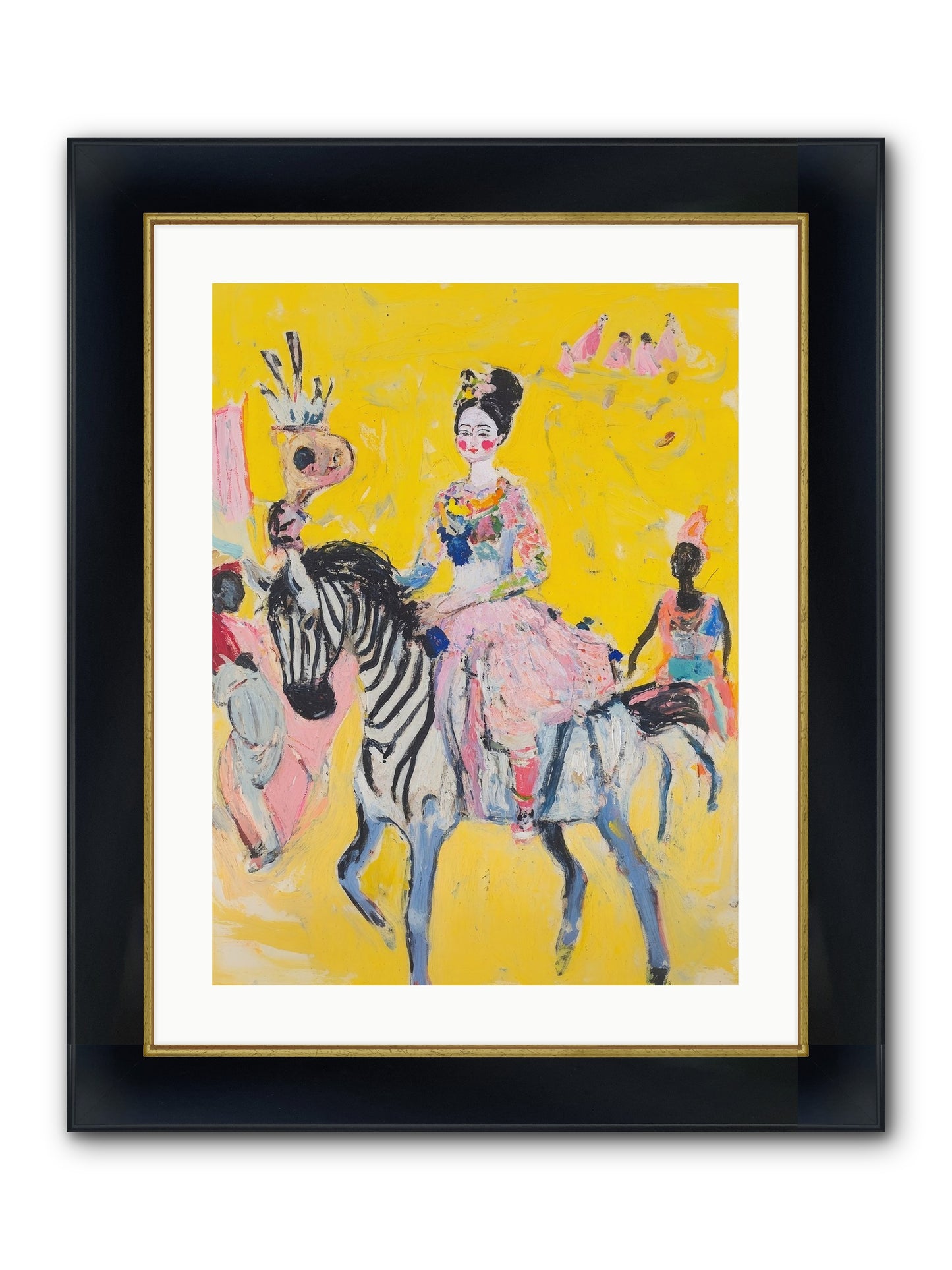Midnight Queen Framed Print - Wide Black w/Gold 18x24