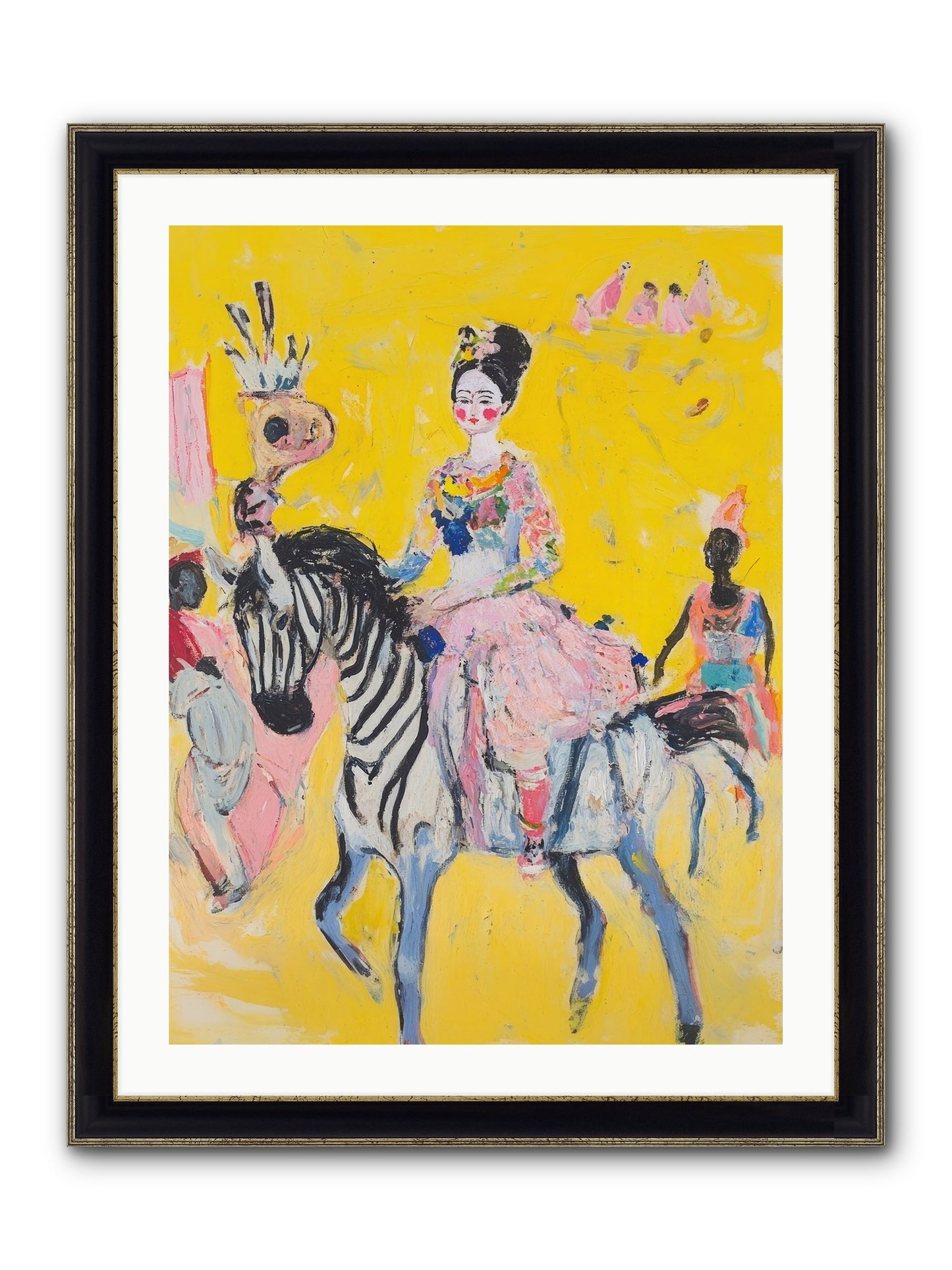 Midnight Queen Framed Print - Black & Gold 24x32