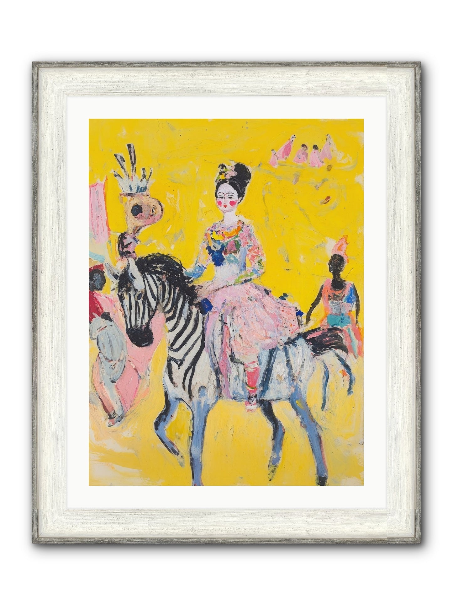 Midnight Queen Framed Print - Driftwood White 24x32