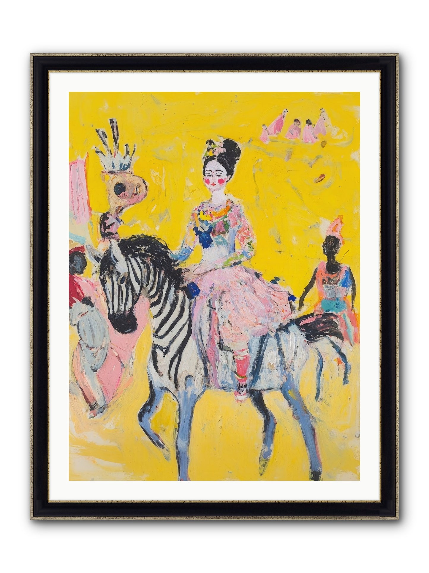 Midnight Queen Framed Print - Black & Gold 30x40