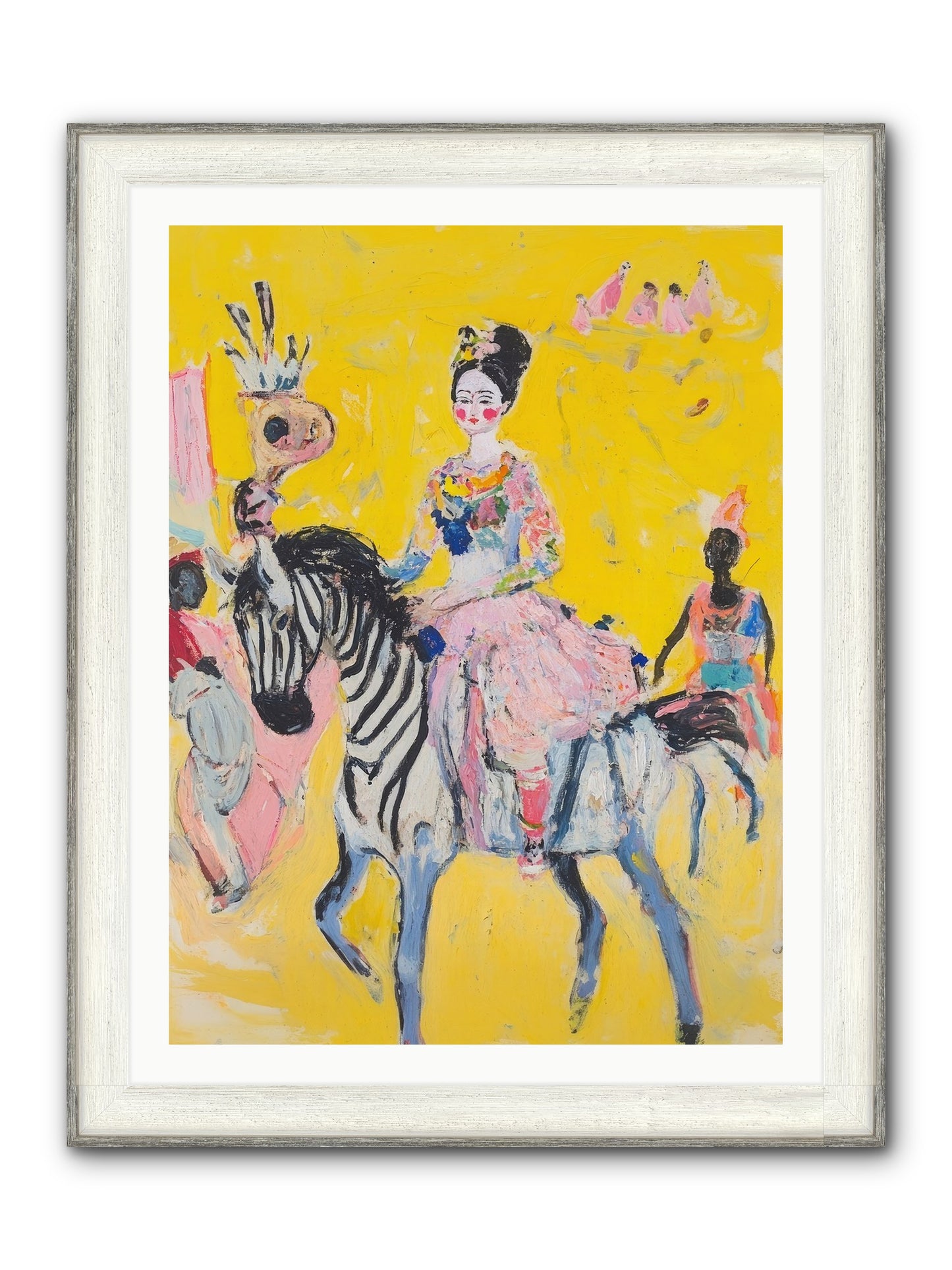 Midnight Queen Framed Print - Driftwood White 30x40
