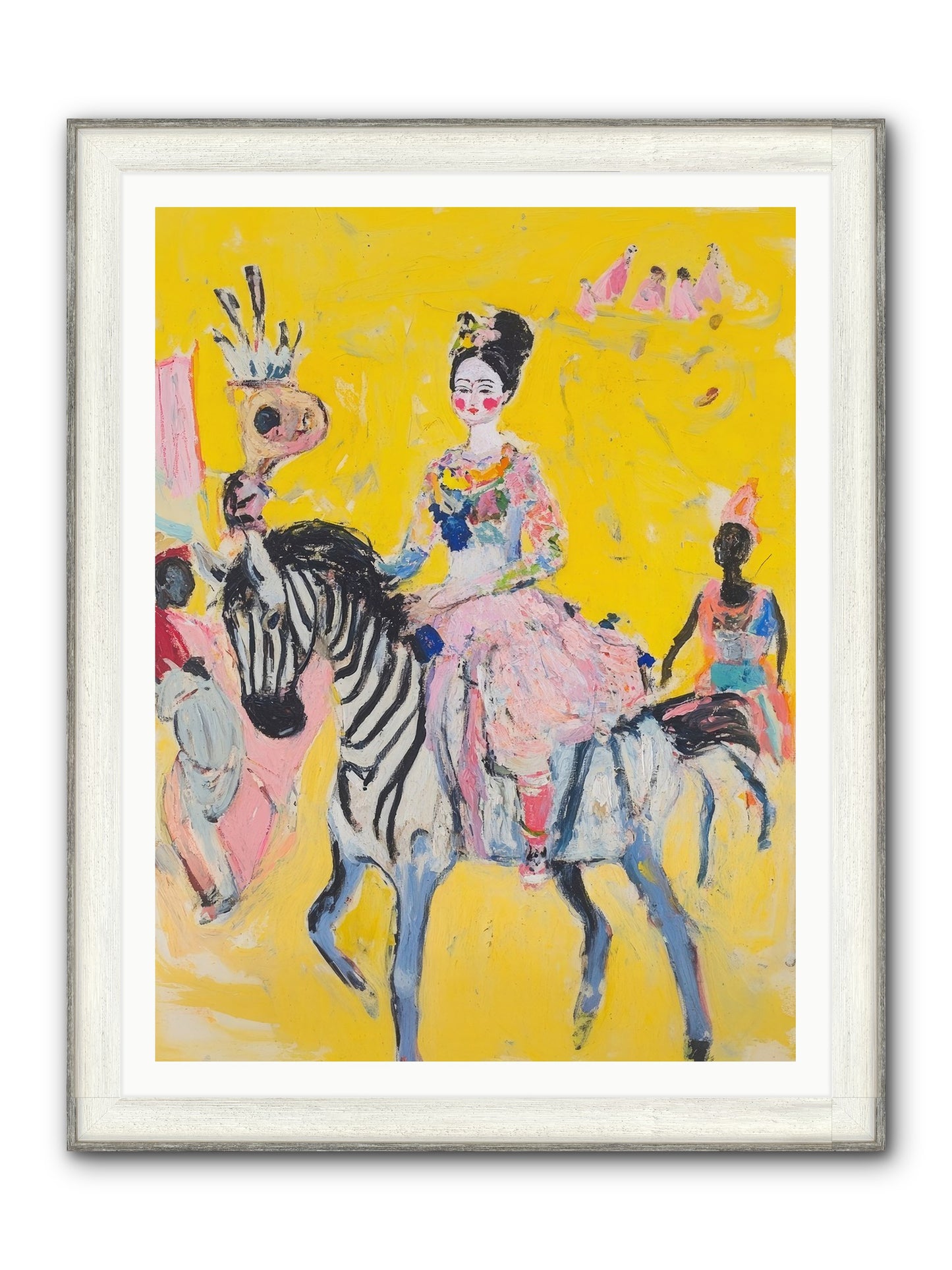 Midnight Queen Framed Print - Driftwood White 36x48