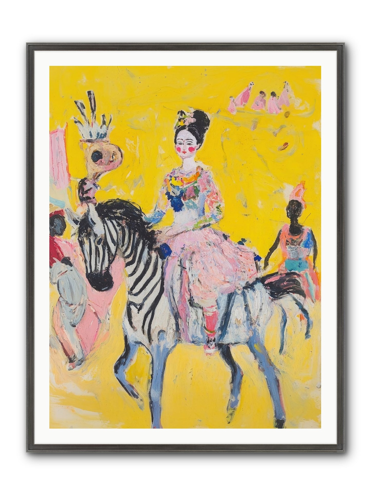 Midnight Queen Framed Print - Slimwoods Black/Silver 36x48