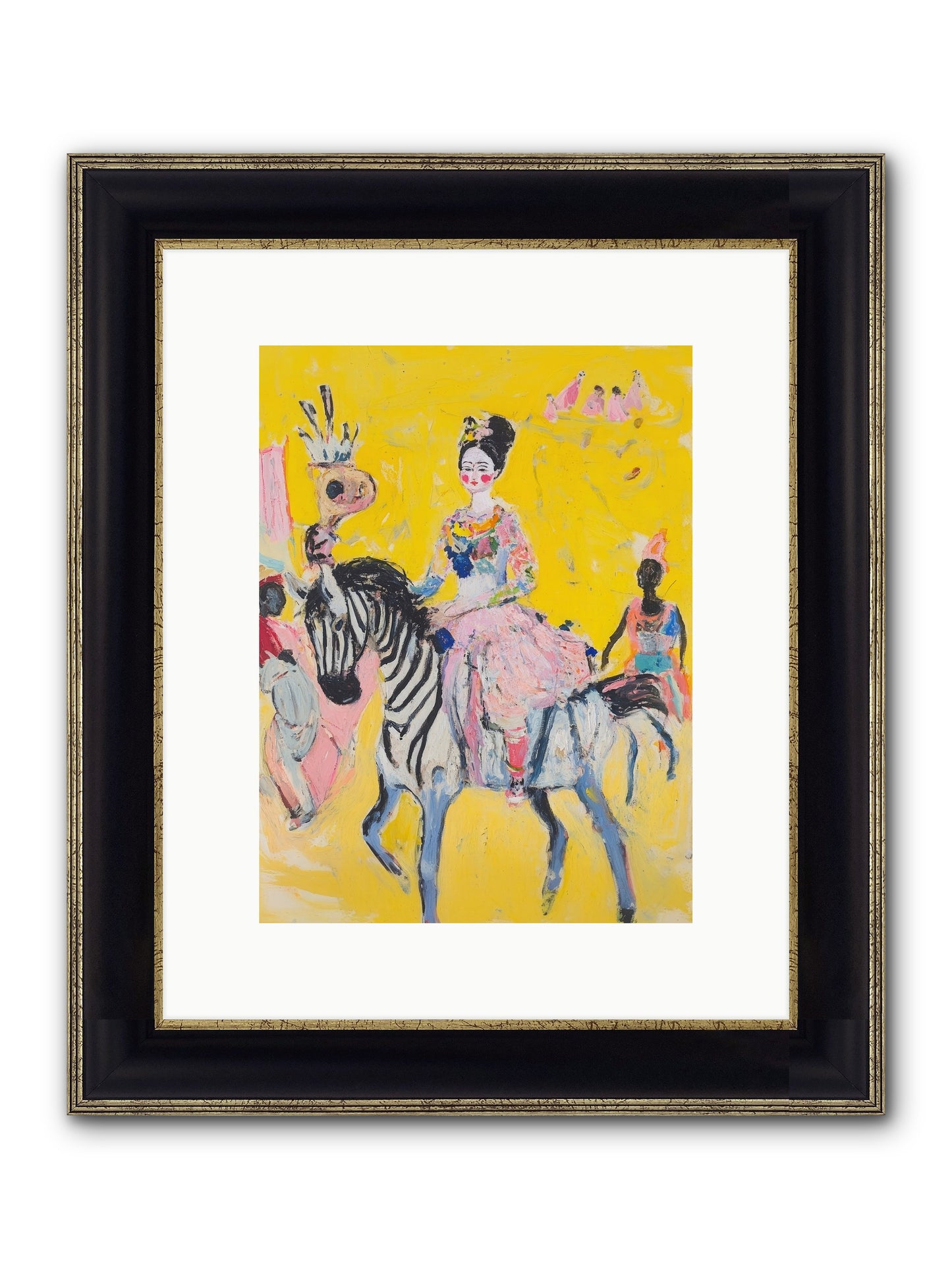 Midnight Queen Framed Print - Black & Gold 9x12