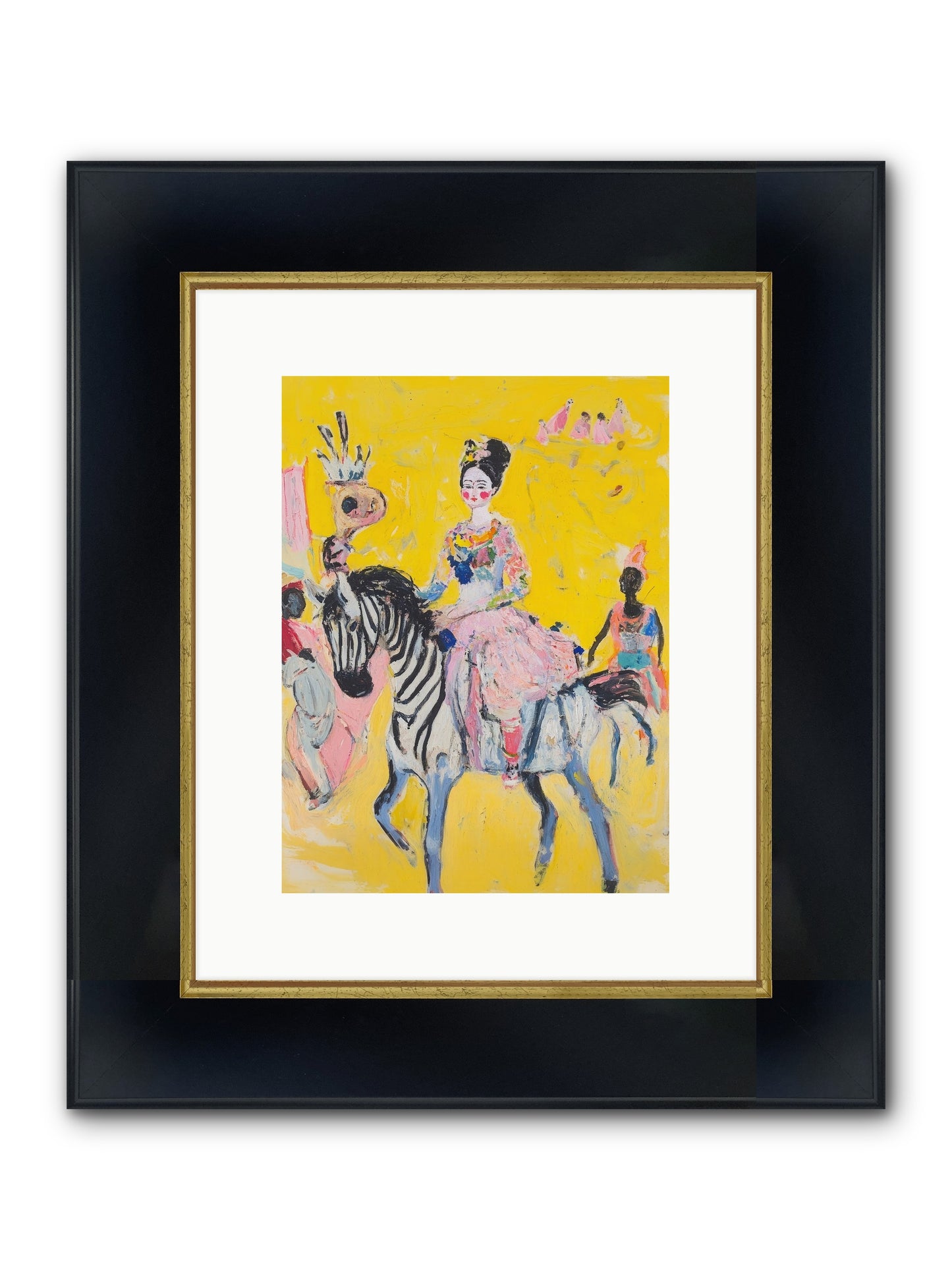 Midnight Queen Framed Print - Wide Black w/Gold 9x12