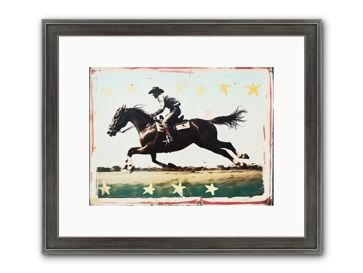 Midnight Runner ( Framed Print - Slimwoods Black/Silver 12x9