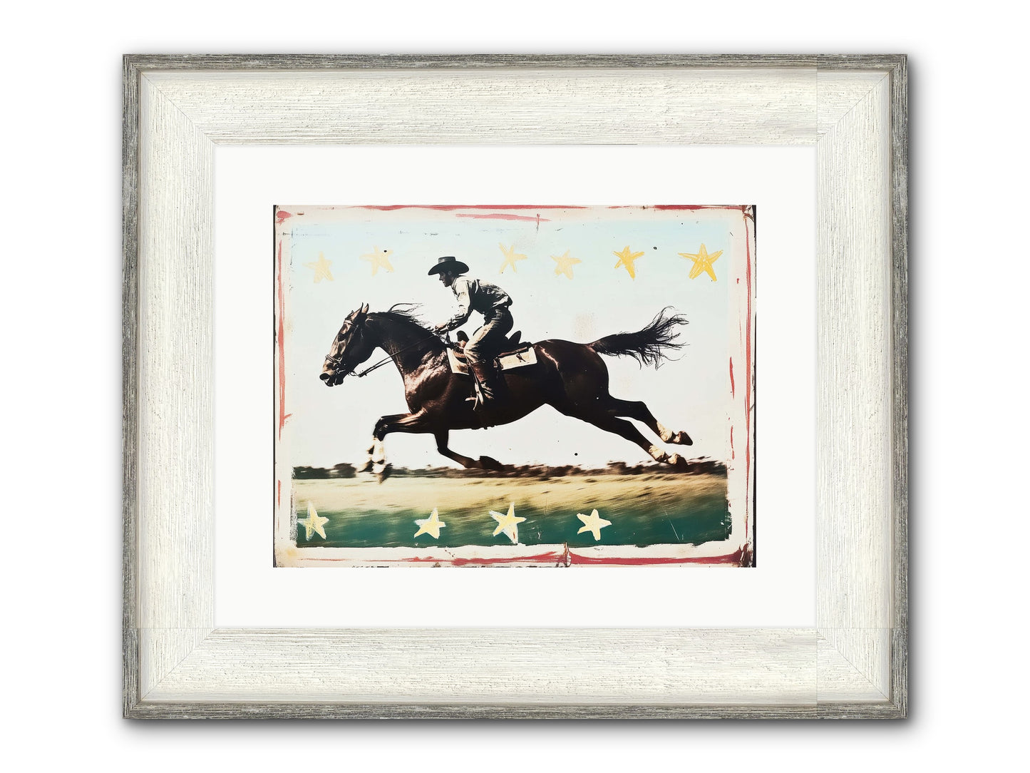 Midnight Runner ( Framed Print - Driftwood White 16x12