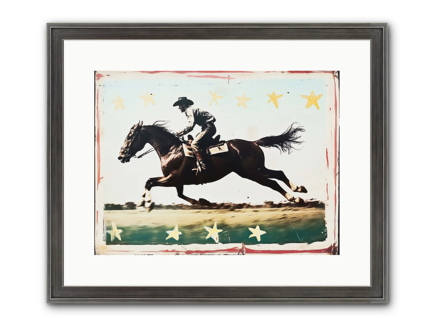 Midnight Runner ( Framed Print - Slimwoods Black/Silver 16x12
