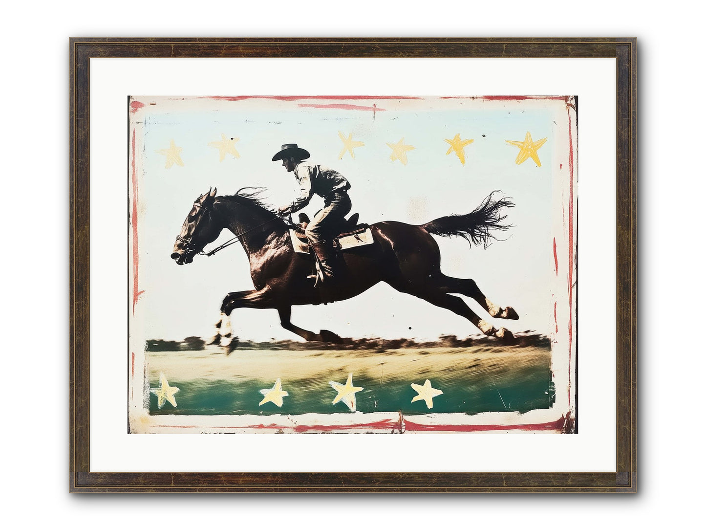 Midnight Runner ( Framed Print - Slimwoods Black/Gold 24x18