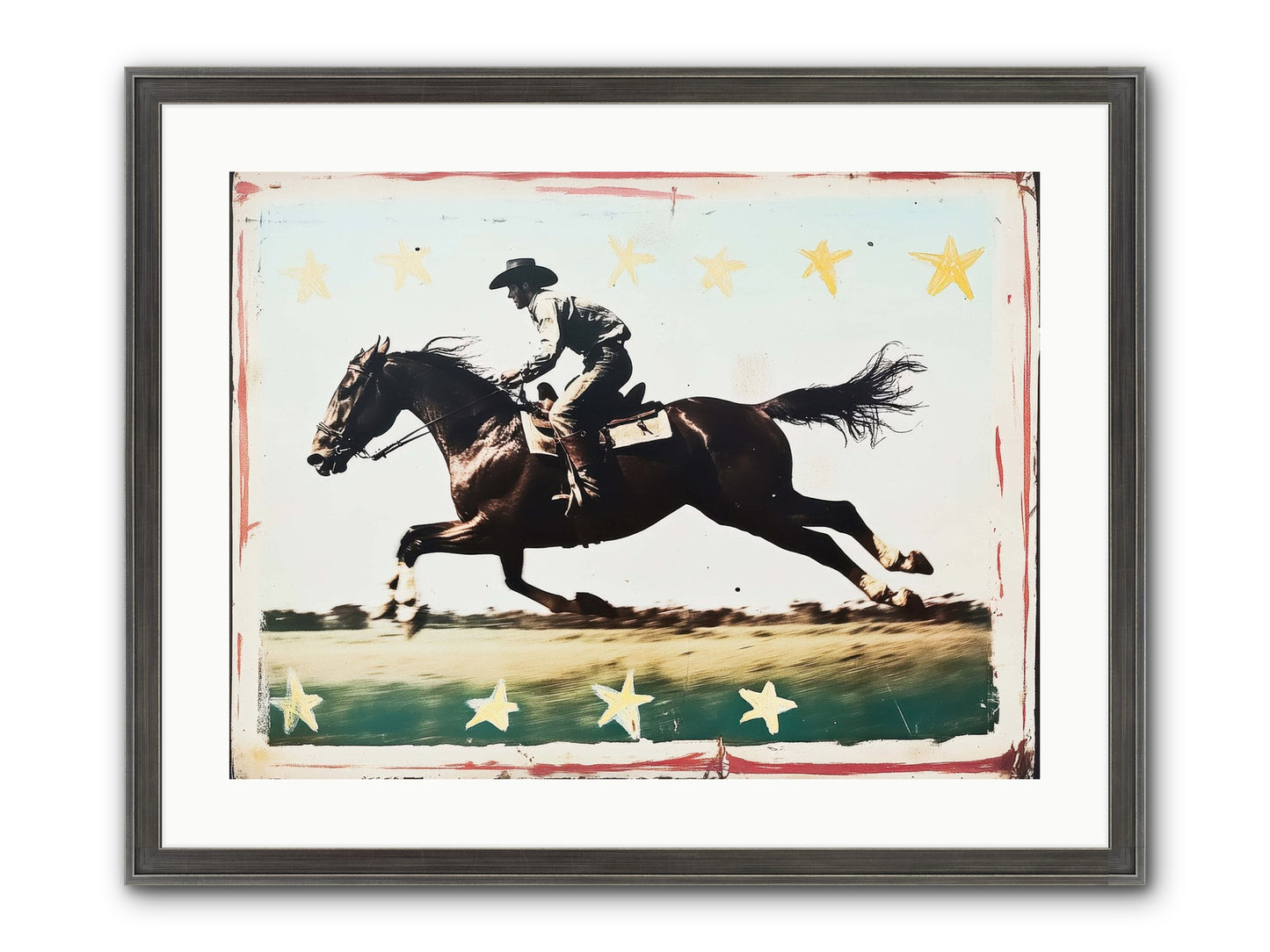 Midnight Runner ( Framed Print - Slimwoods Black/Silver 24x18