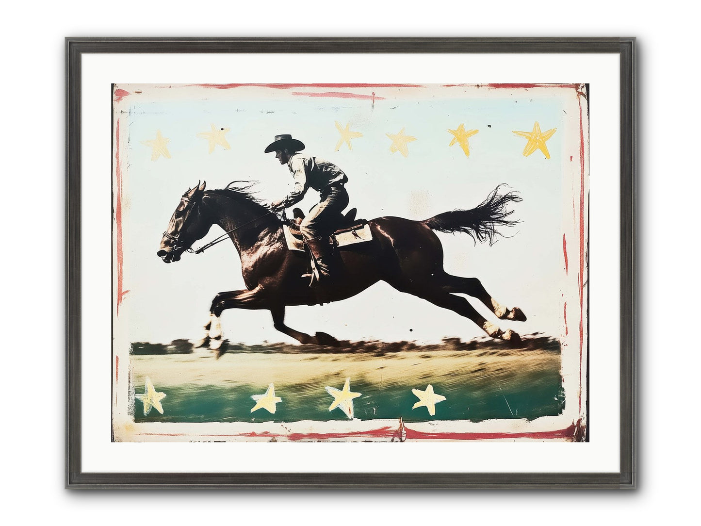 Midnight Runner ( Framed Print - Slimwoods Black/Silver 32x24
