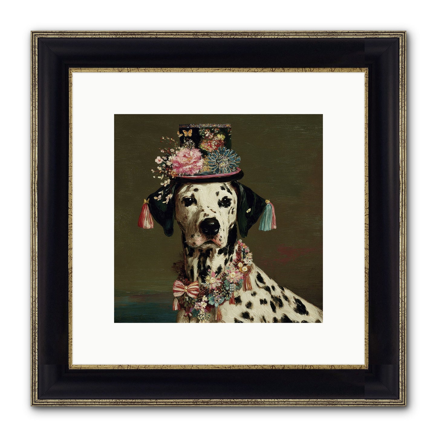 Midnight’s Promise Framed Print - Black & Gold 10x10