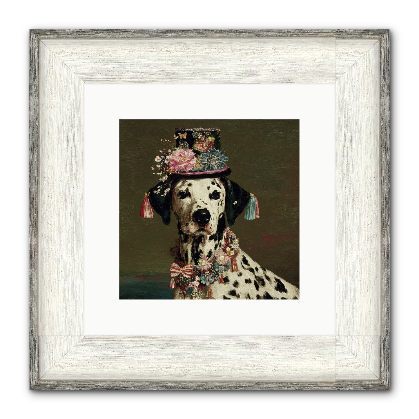 Midnight’s Promise Framed Print - Driftwood White 10x10