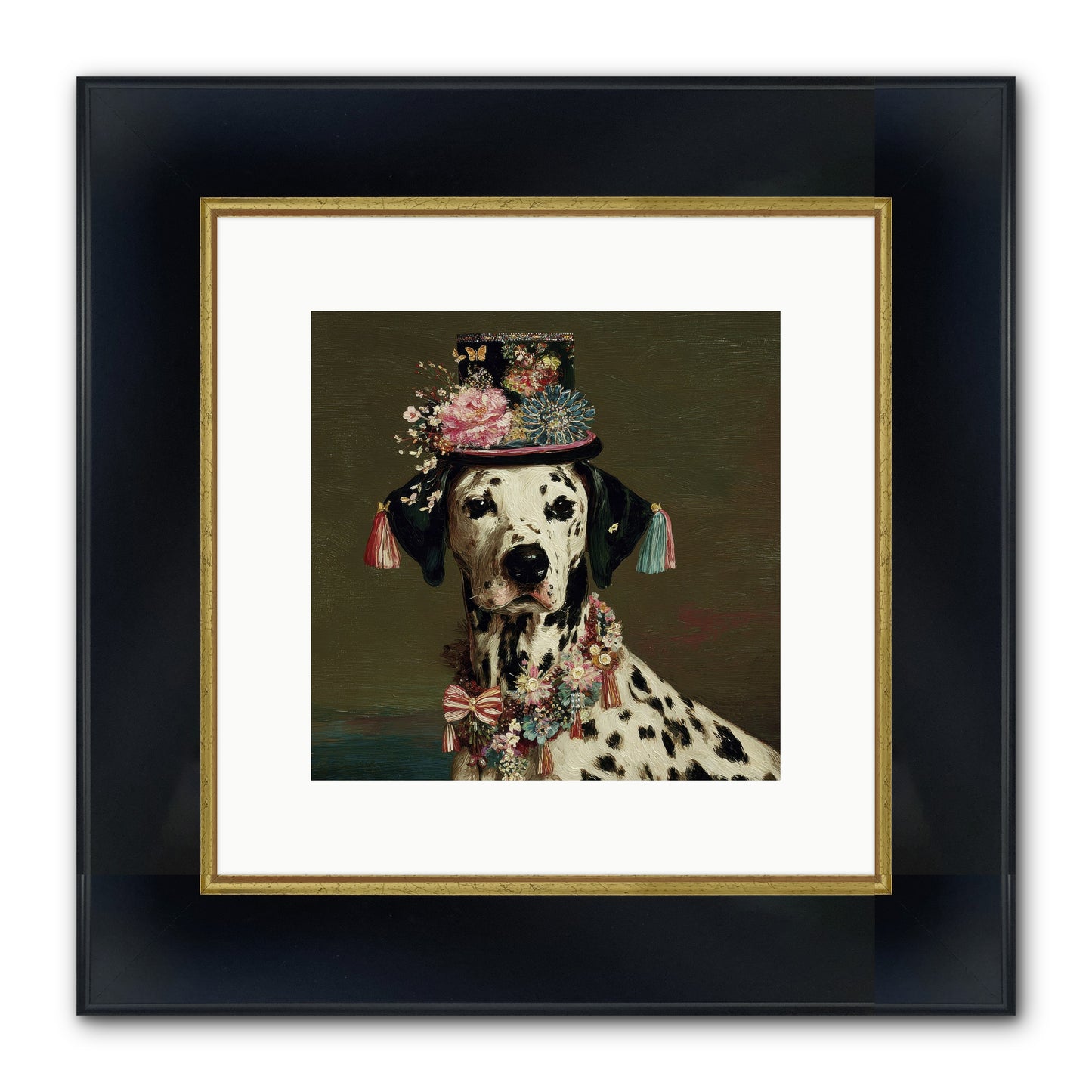 Midnight’s Promise Framed Print - Wide Black w/Gold 10x10
