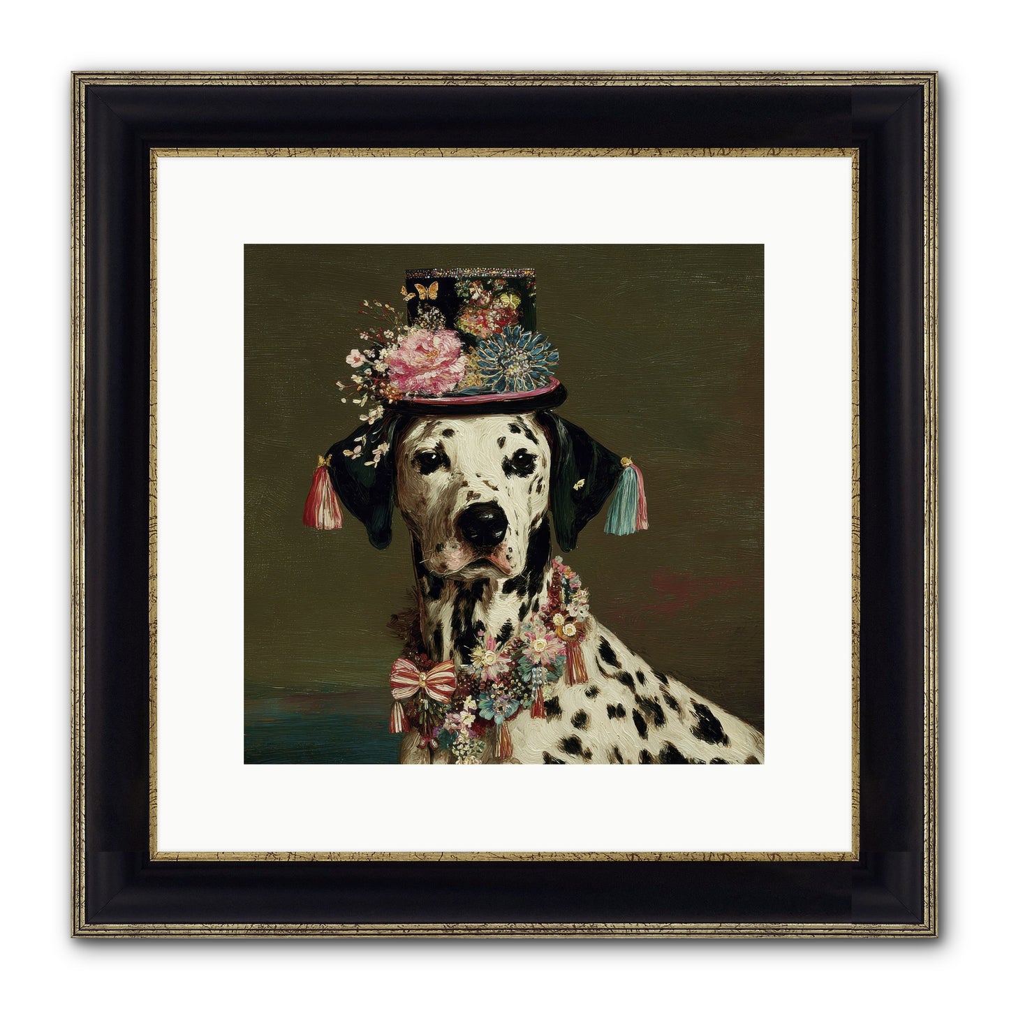 Midnight’s Promise Framed Print - Black & Gold 12x12
