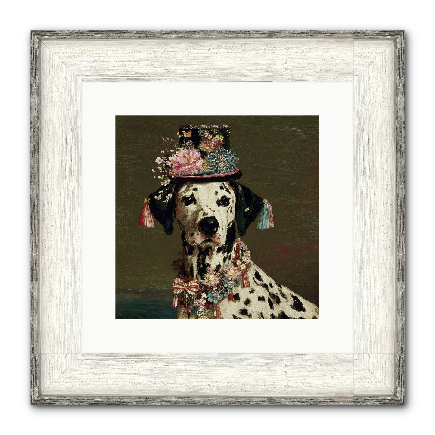 Midnight’s Promise Framed Print - Driftwood White 12x12