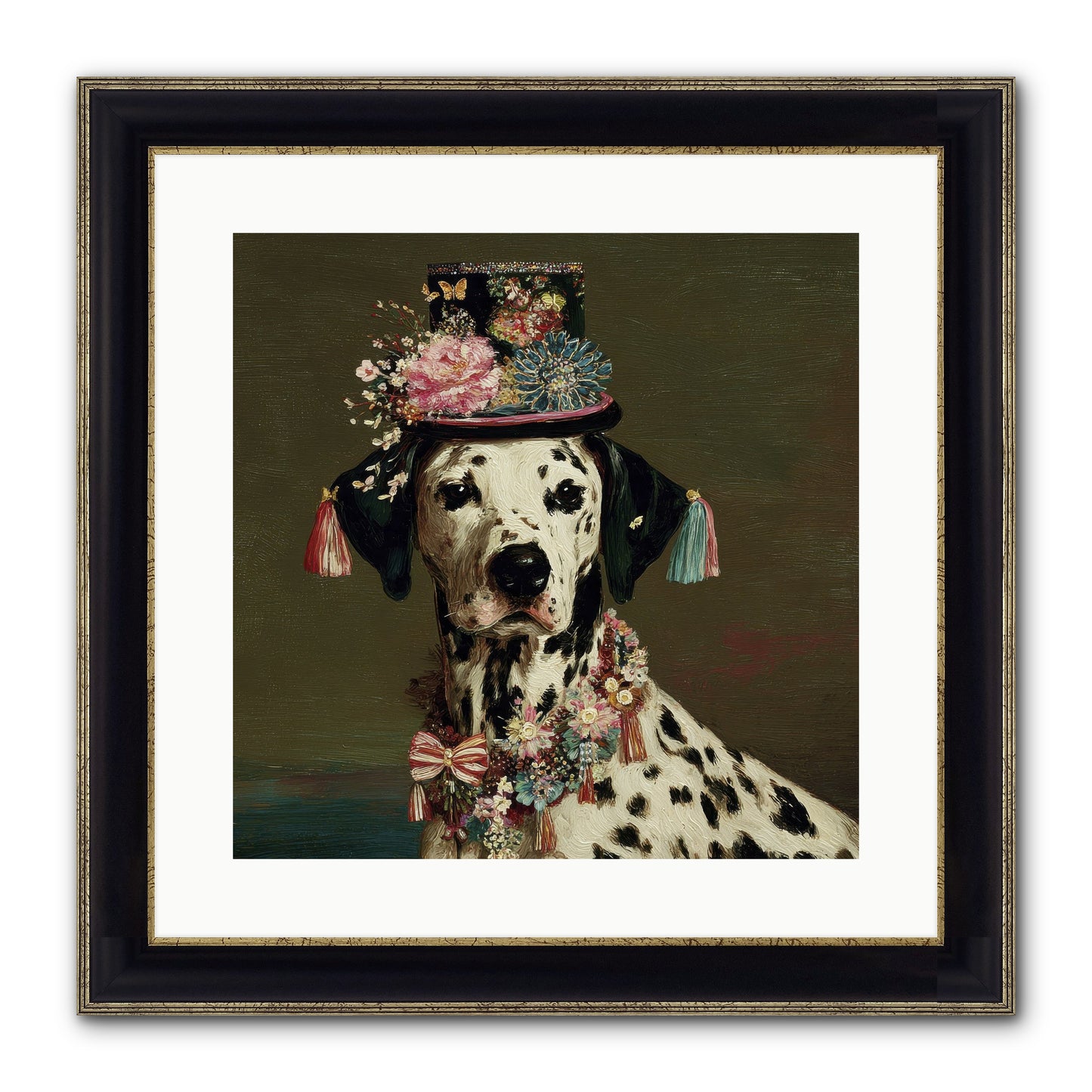 Midnight’s Promise Framed Print - Black & Gold 16x16