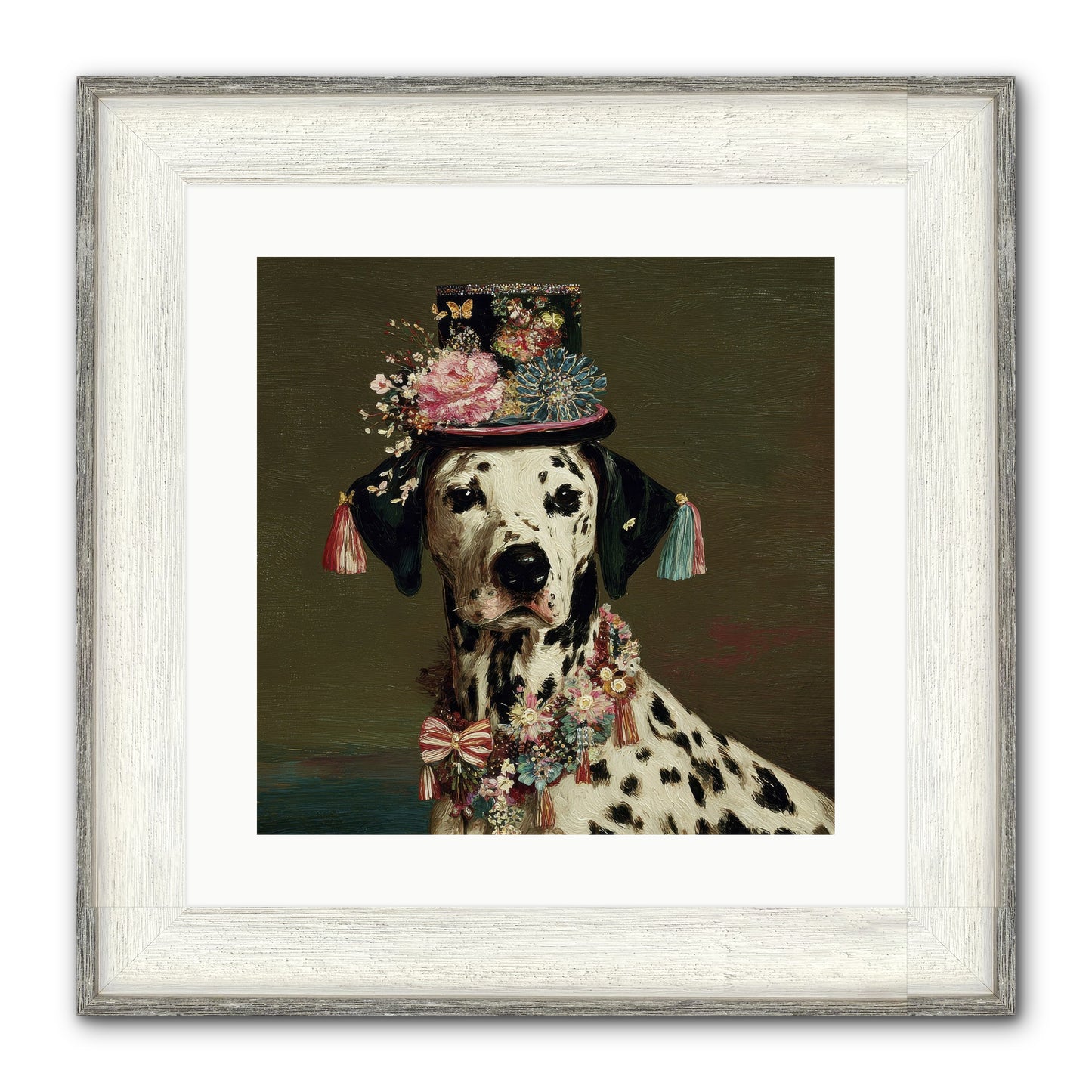 Midnight’s Promise Framed Print - Driftwood White 16x16