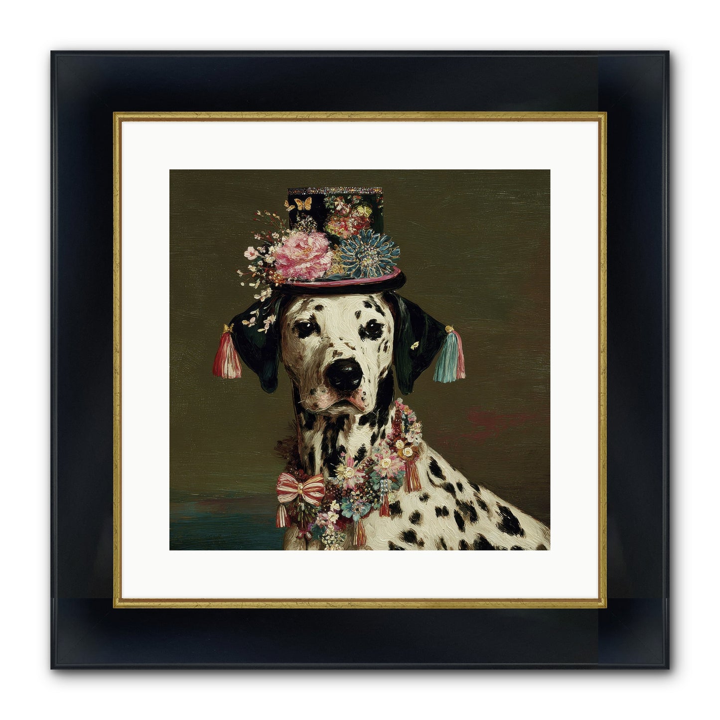 Midnight’s Promise Framed Print - Wide Black w/Gold 16x16