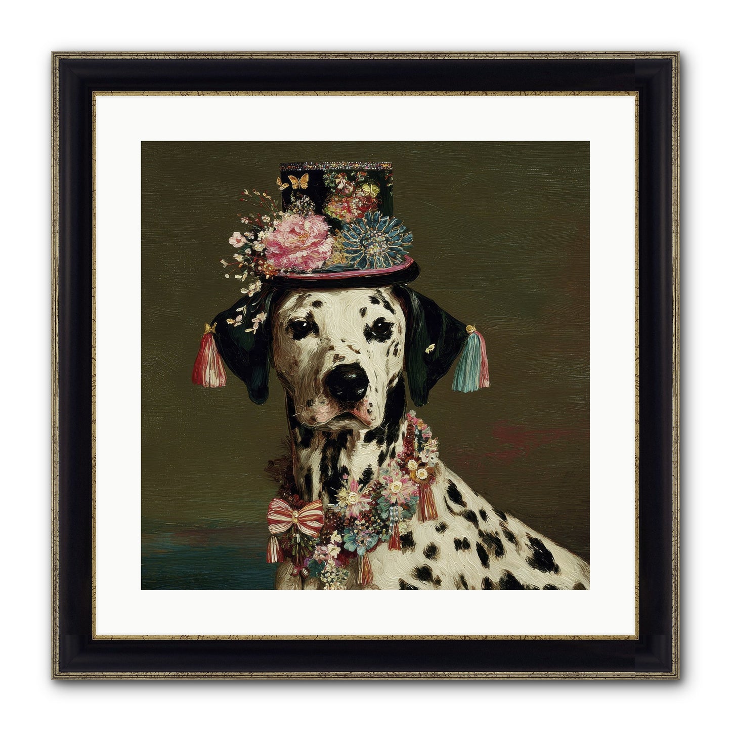 Midnight’s Promise Framed Print - Black & Gold 20x20